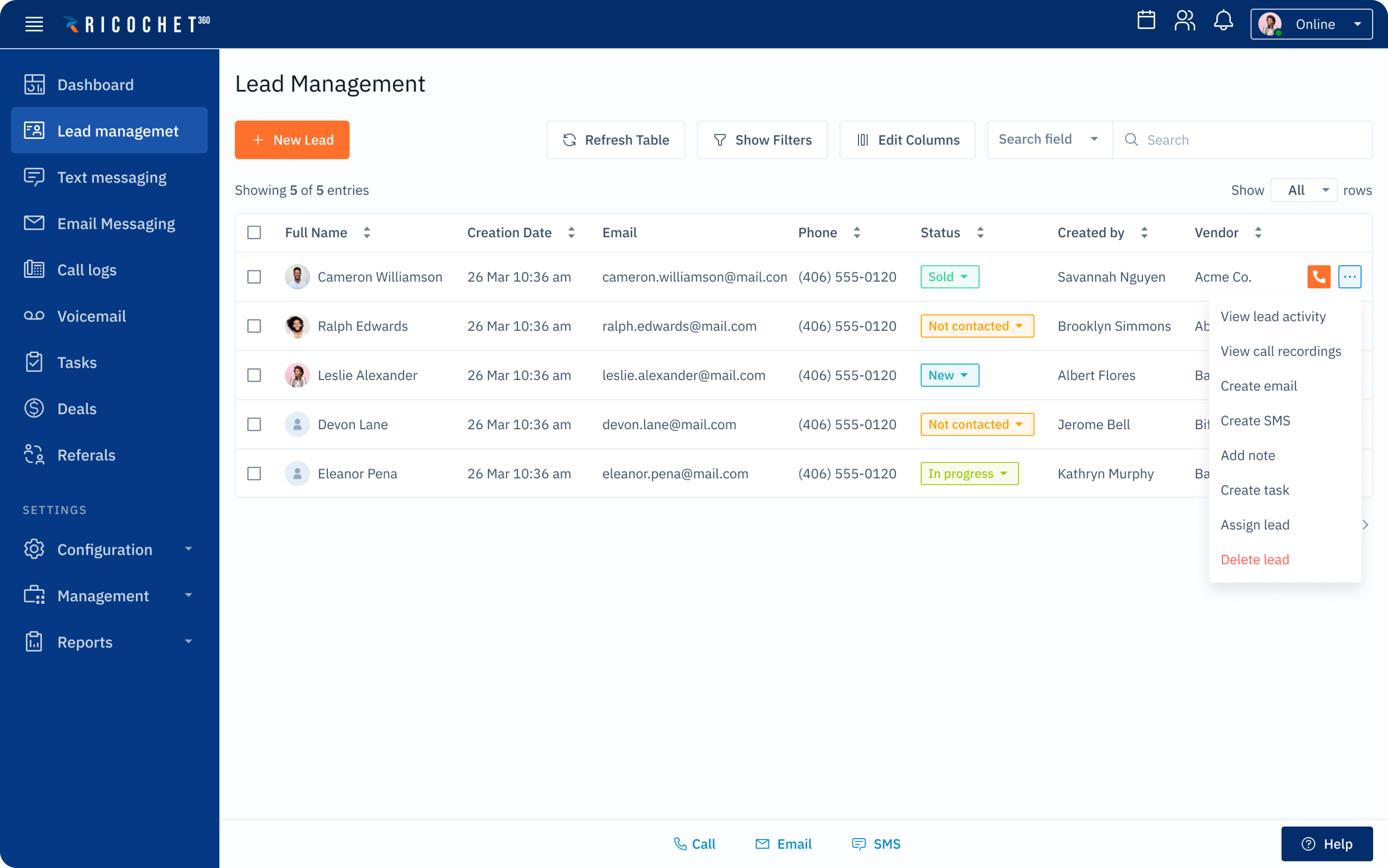 Eleken's design for Ricochet platform