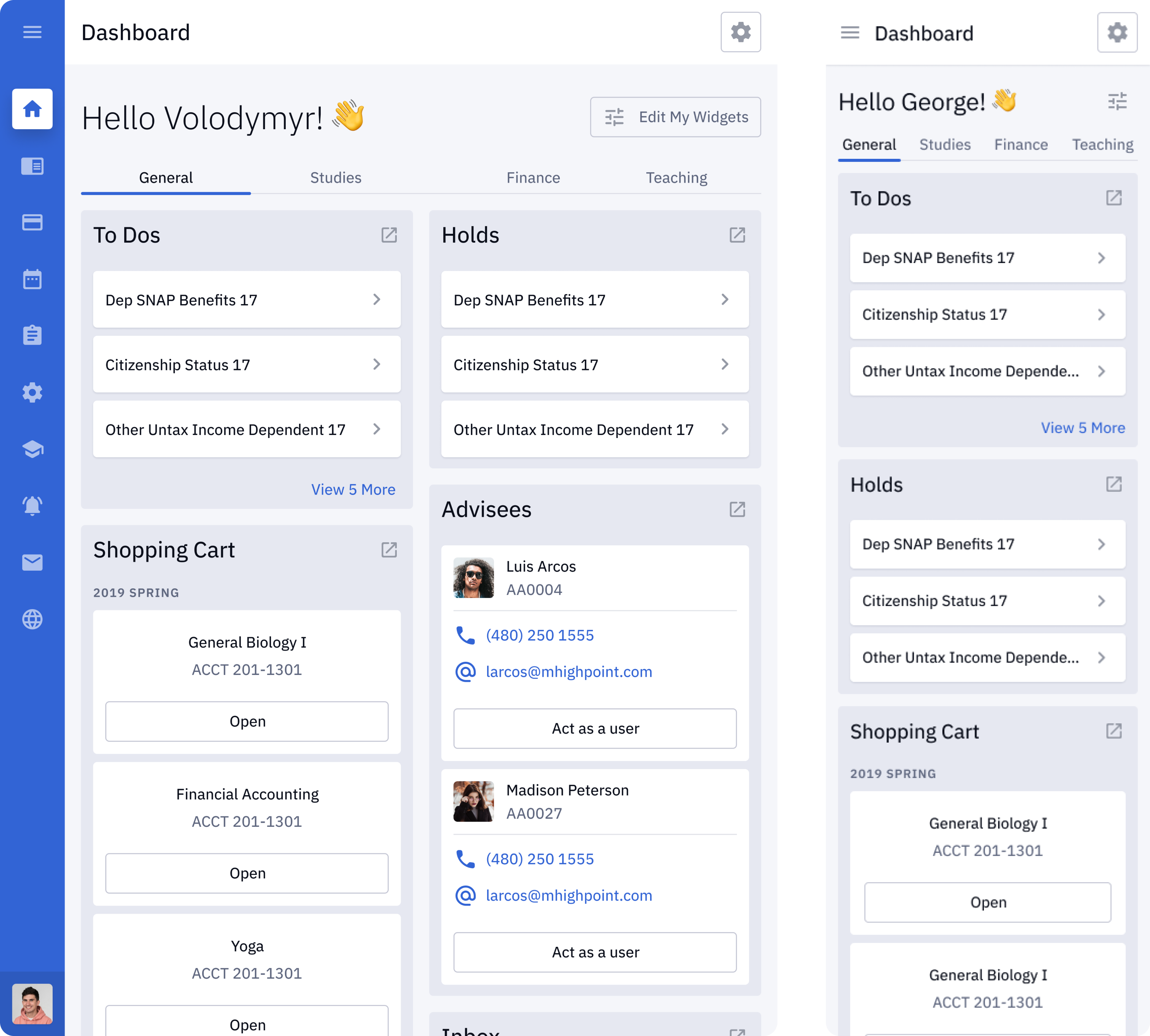 Consistent dashboard design for SaaS