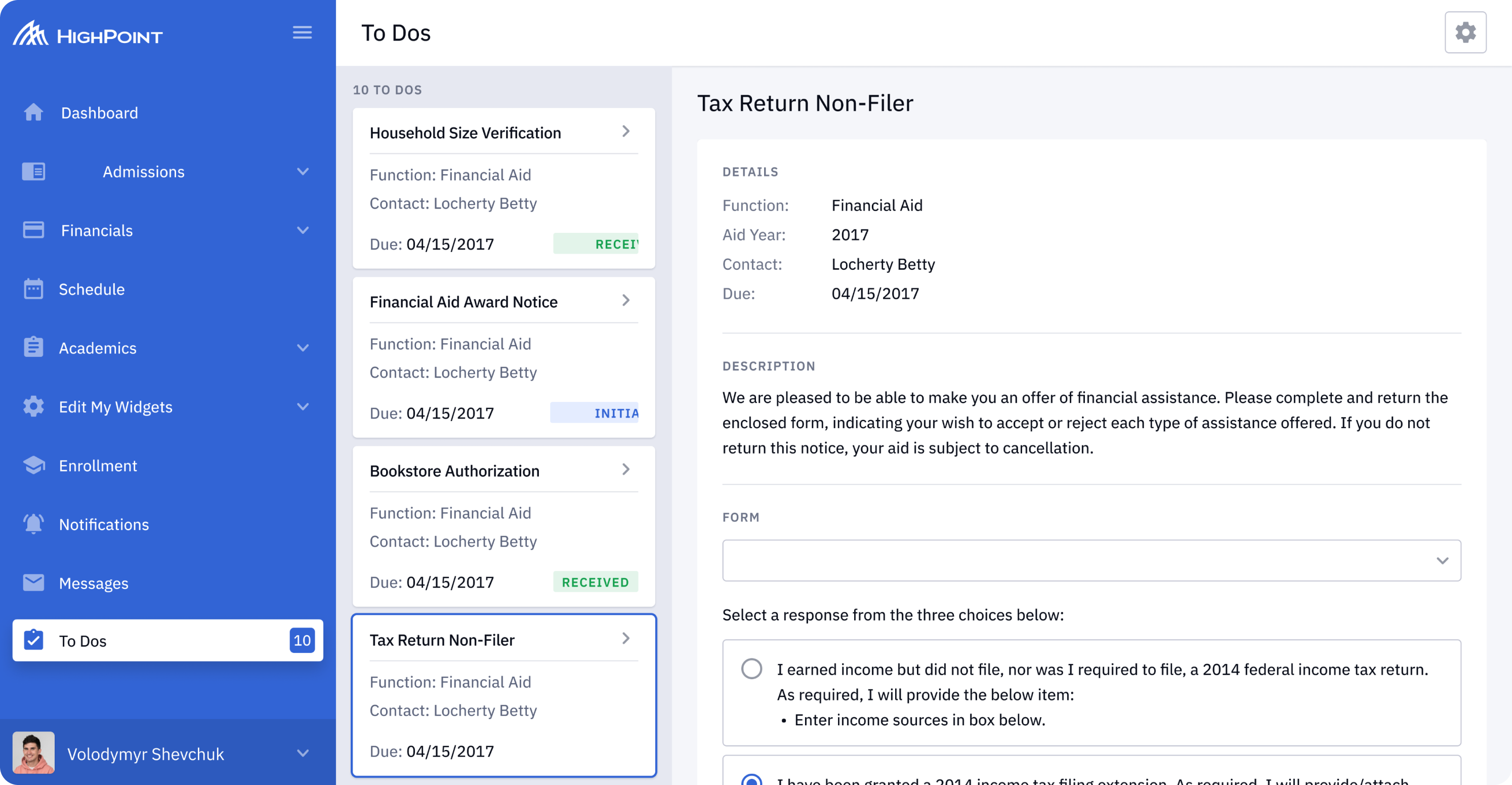 To Do's design example