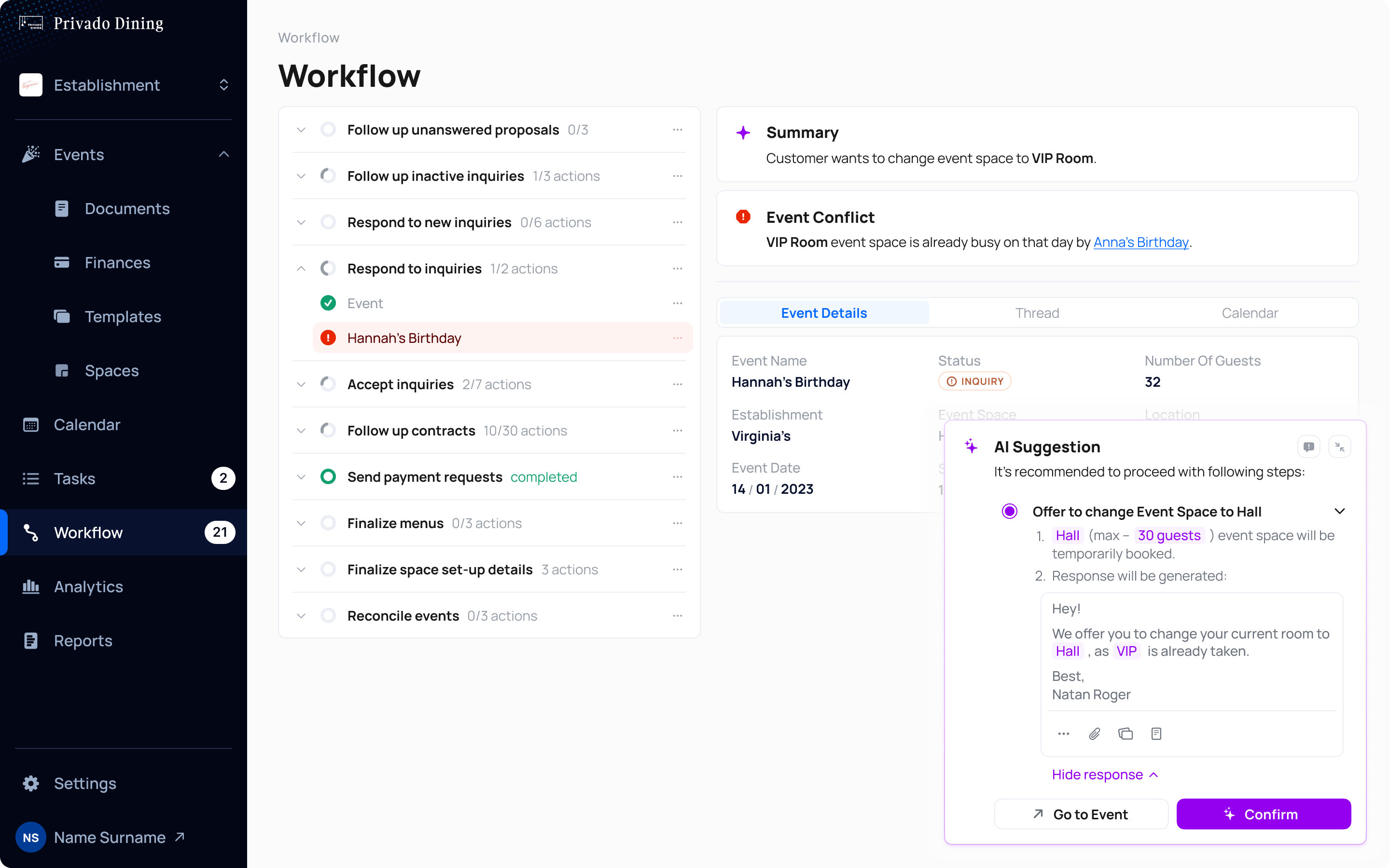 AI co-pilot design example 