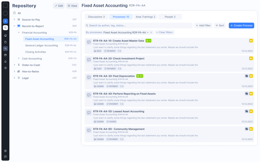 TAGS AND ICONS ARE ASSIGNED TO USERS AND PROCESSES