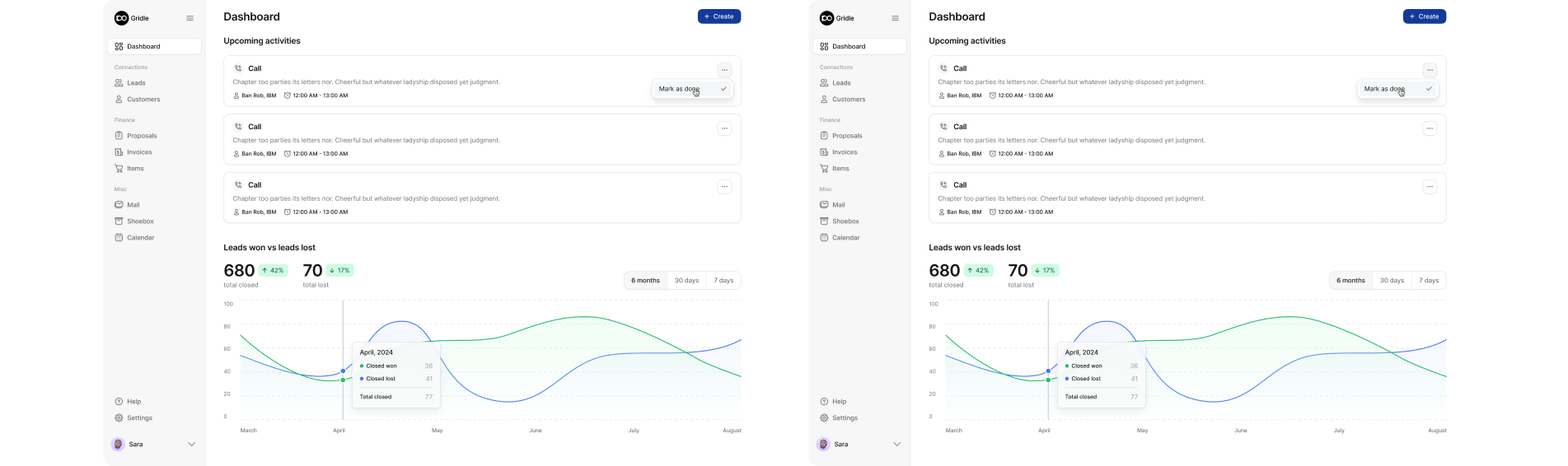 An example of using white space wisely from our work with Gridle