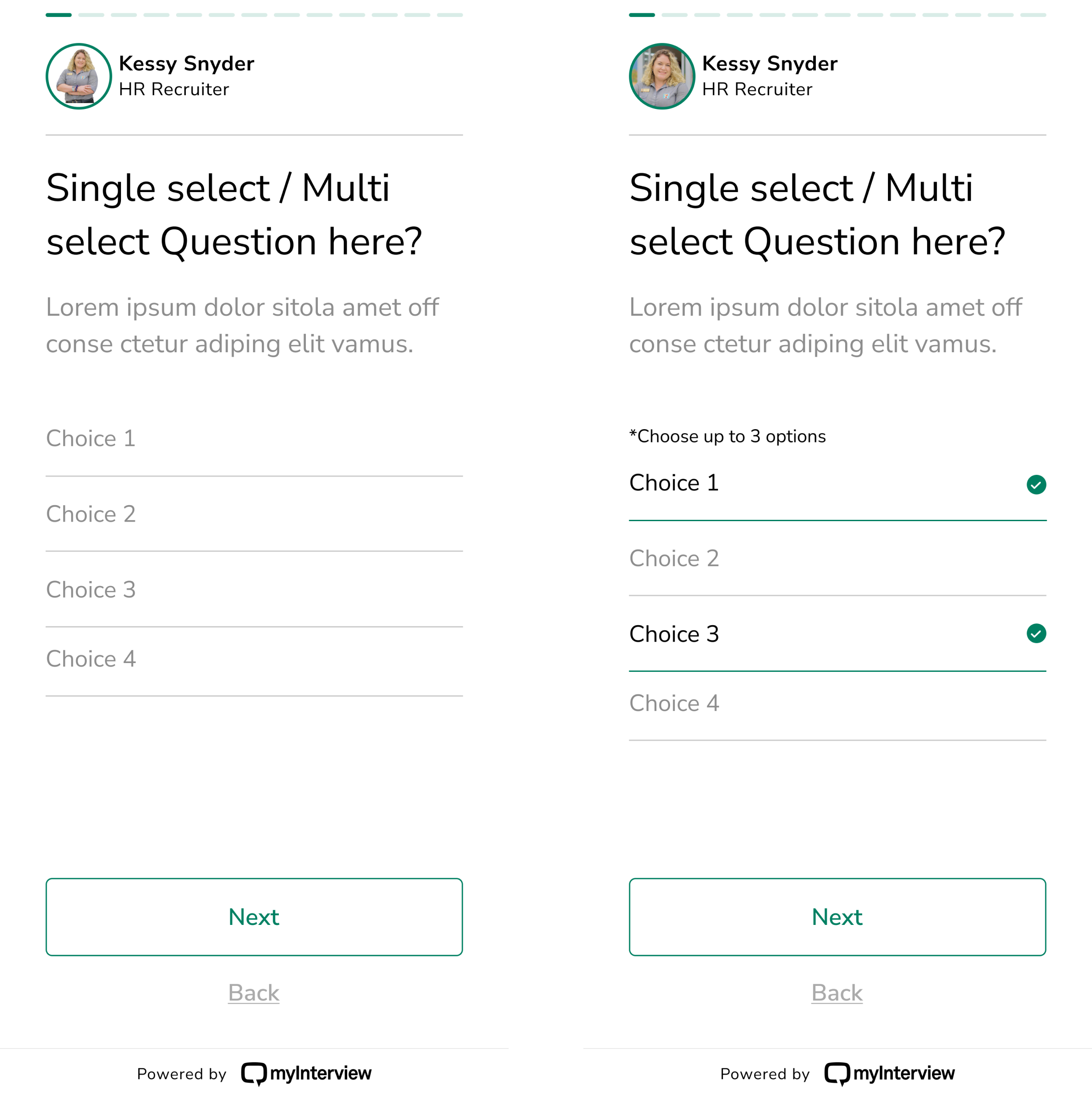 myInterview before redesign issues