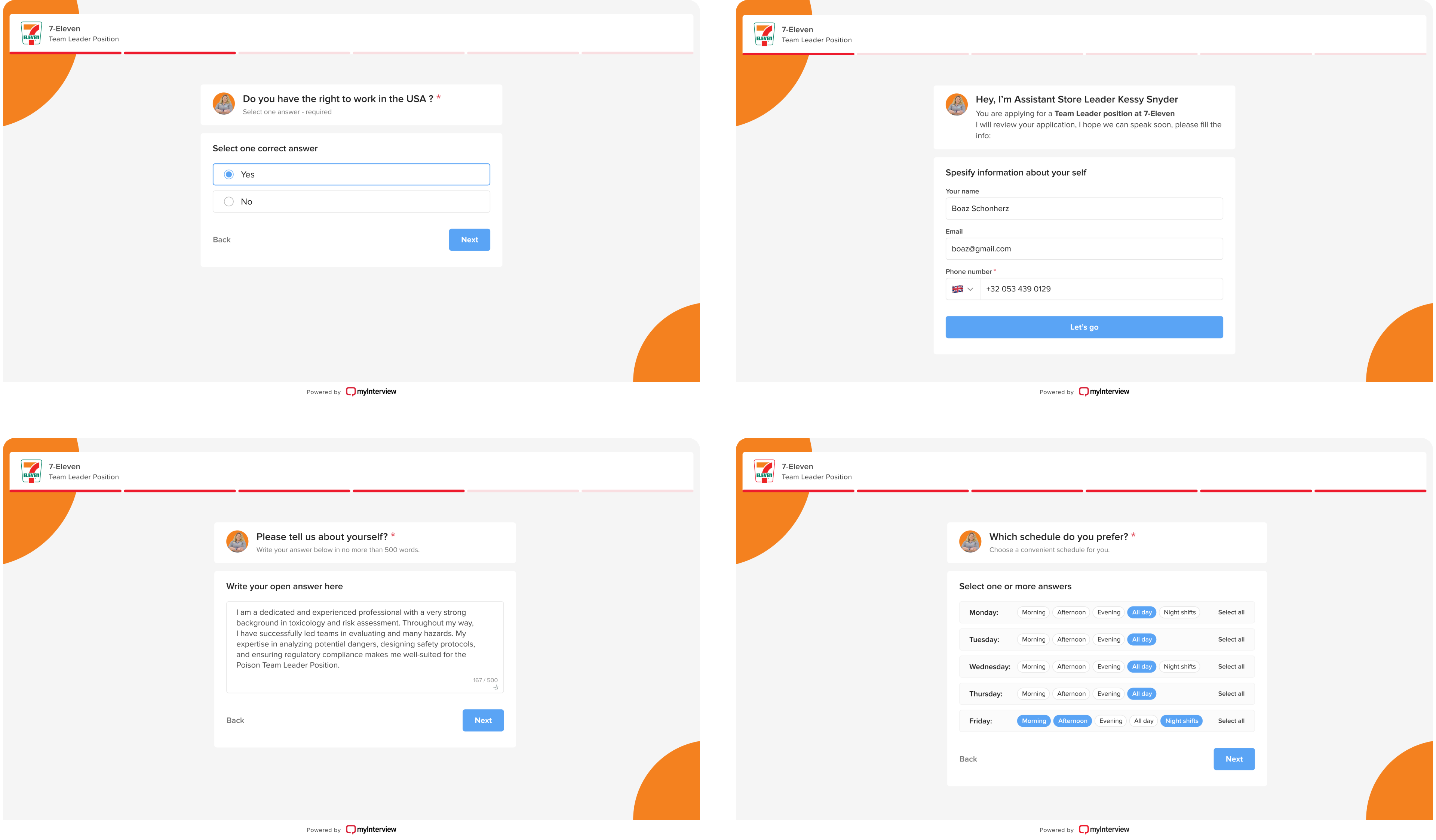 myInterview improved flow after the redesign
