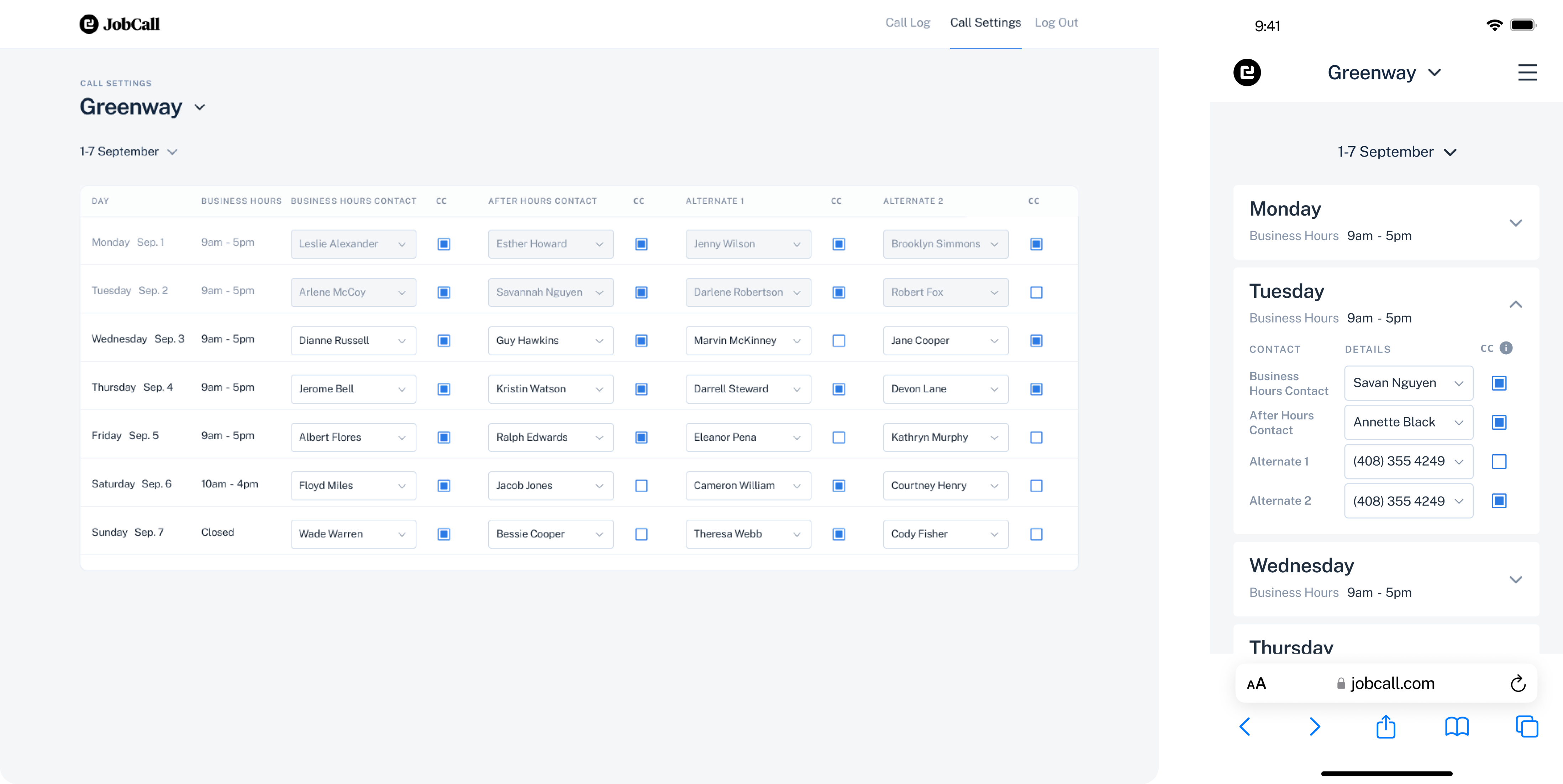 responsive design for a property management app