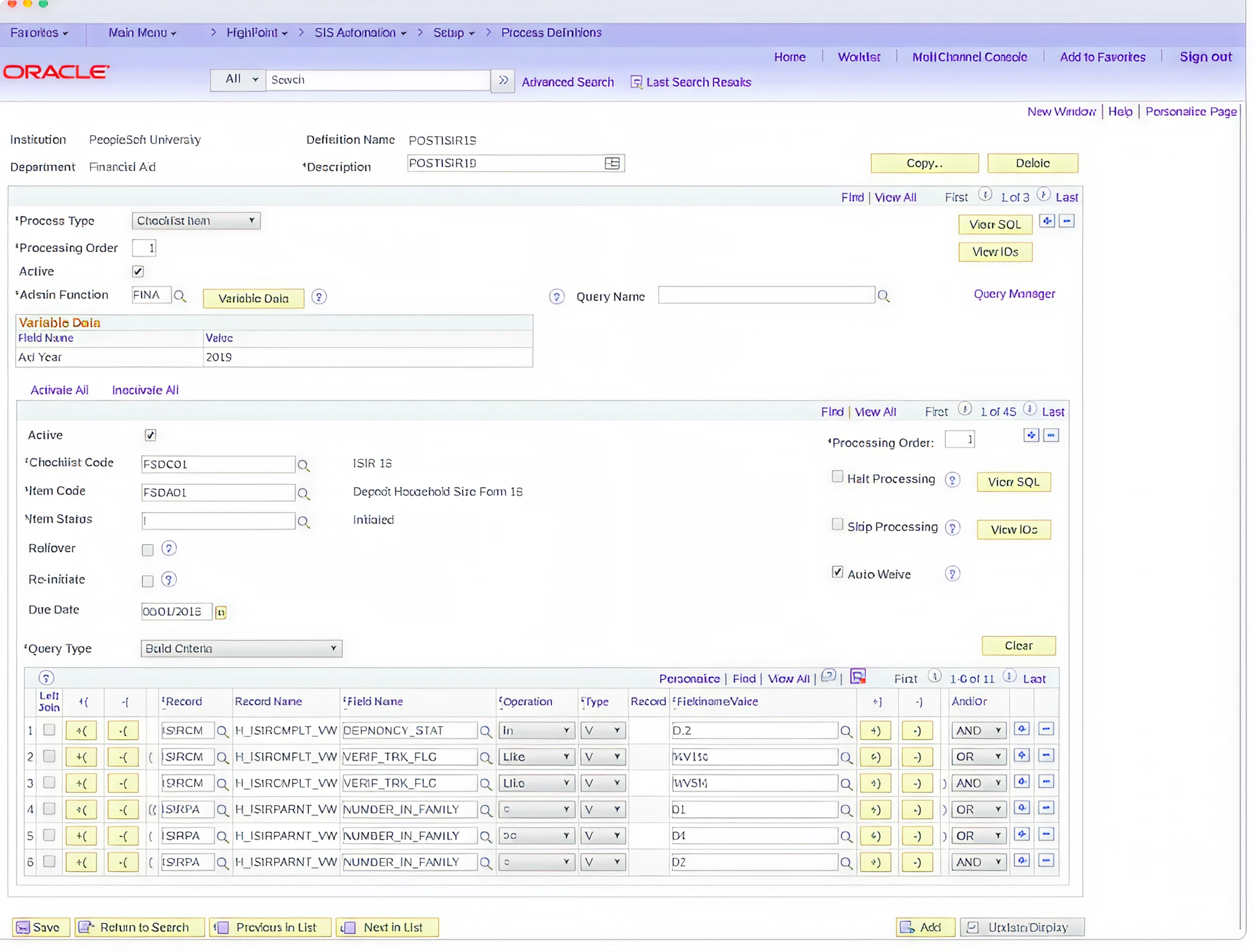 Highpoint dashboard before