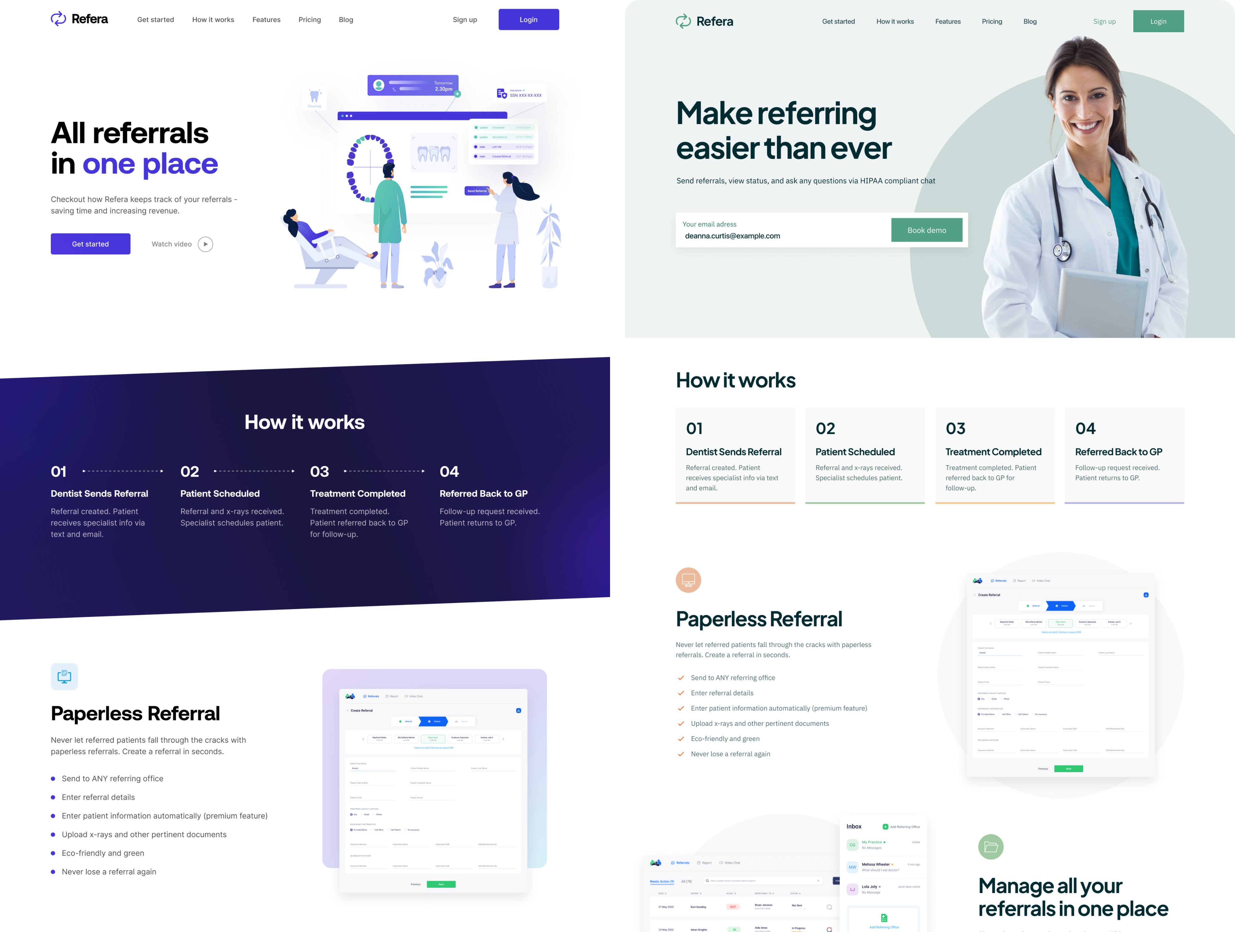 Visual design for a medical platform