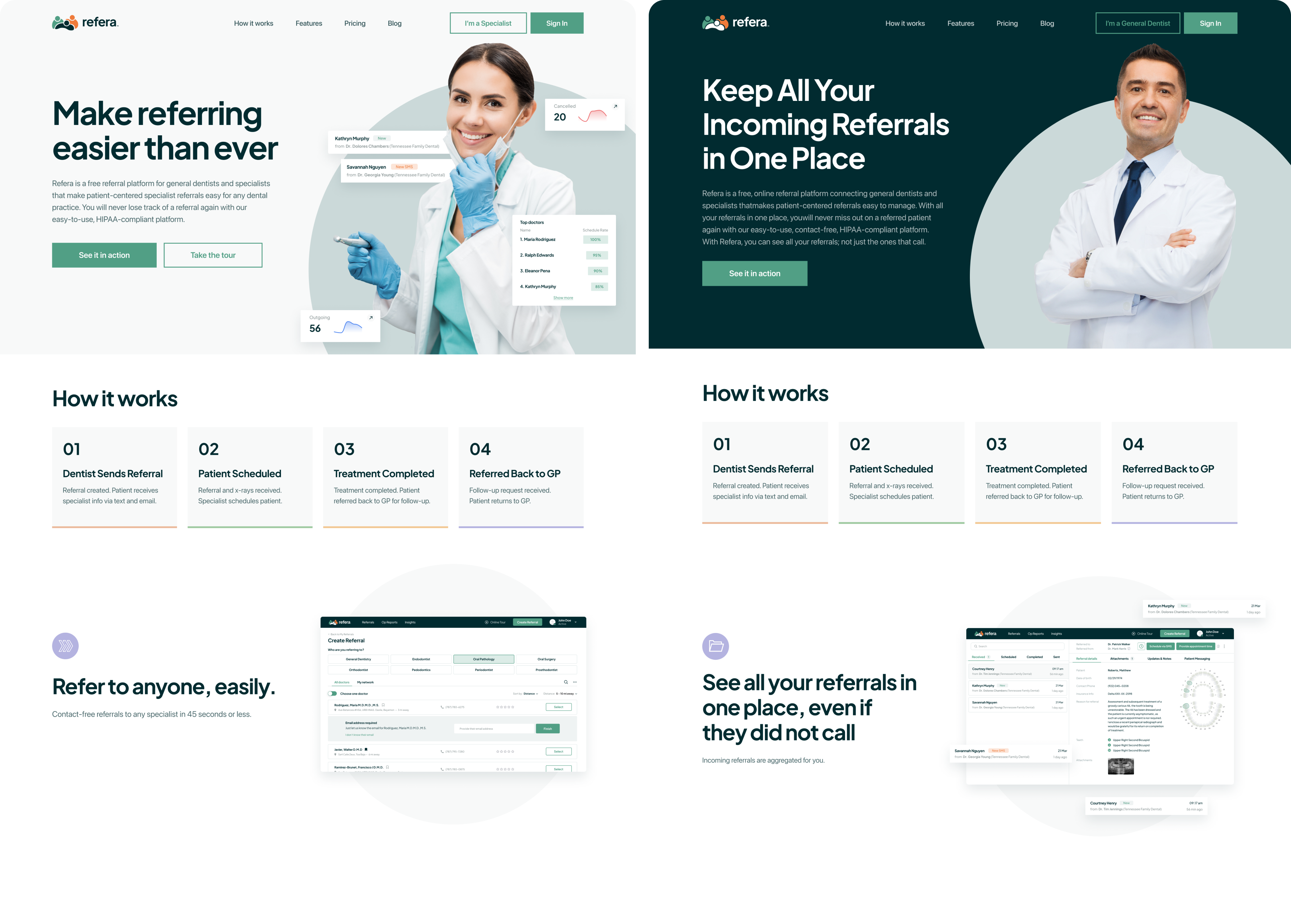 Interface design for different user roles