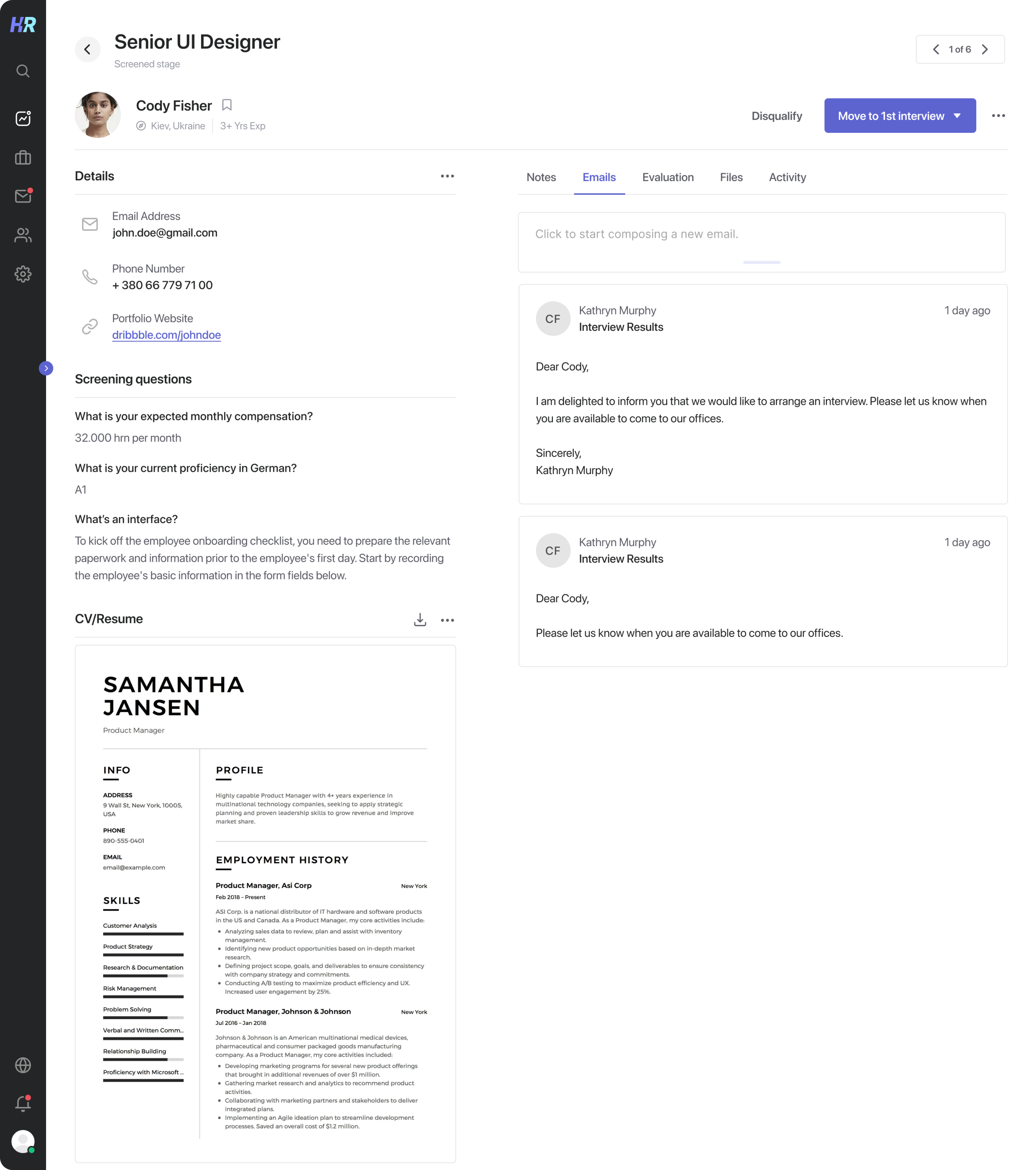 Profile page design by Eleken