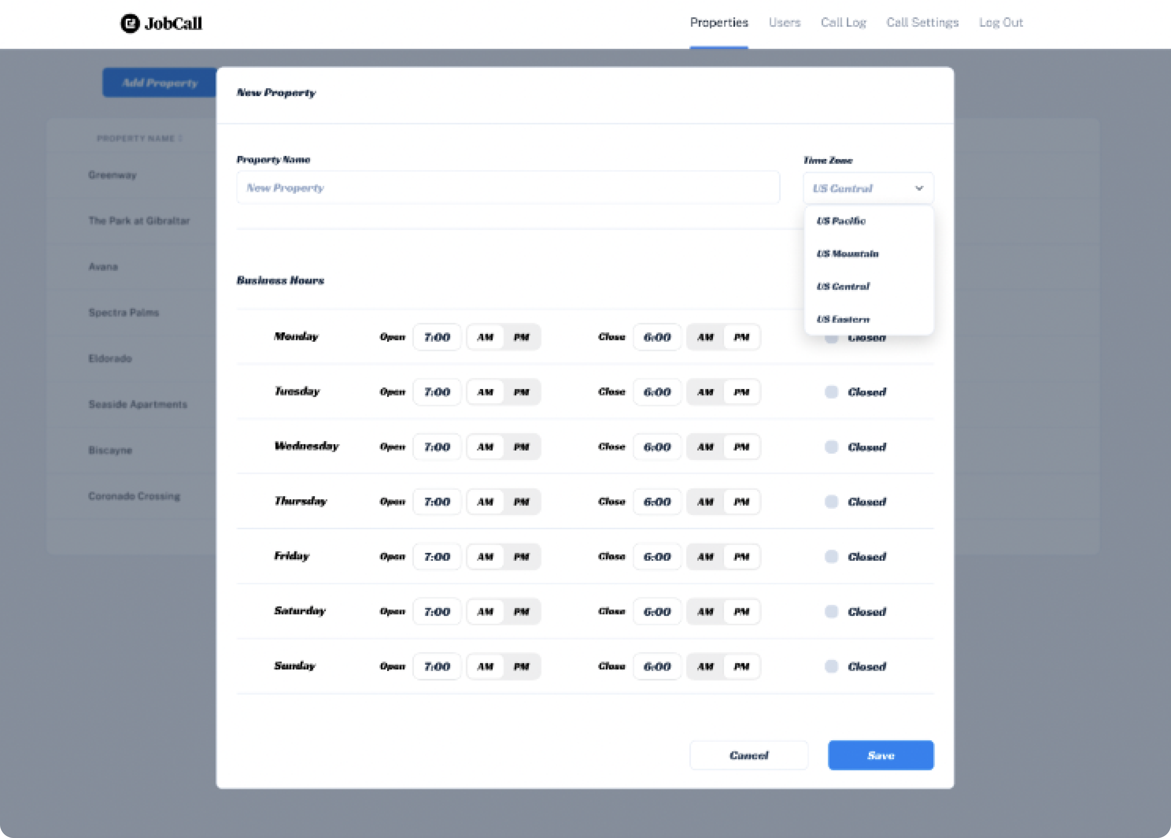 bad UI design example of a real estate B2B software