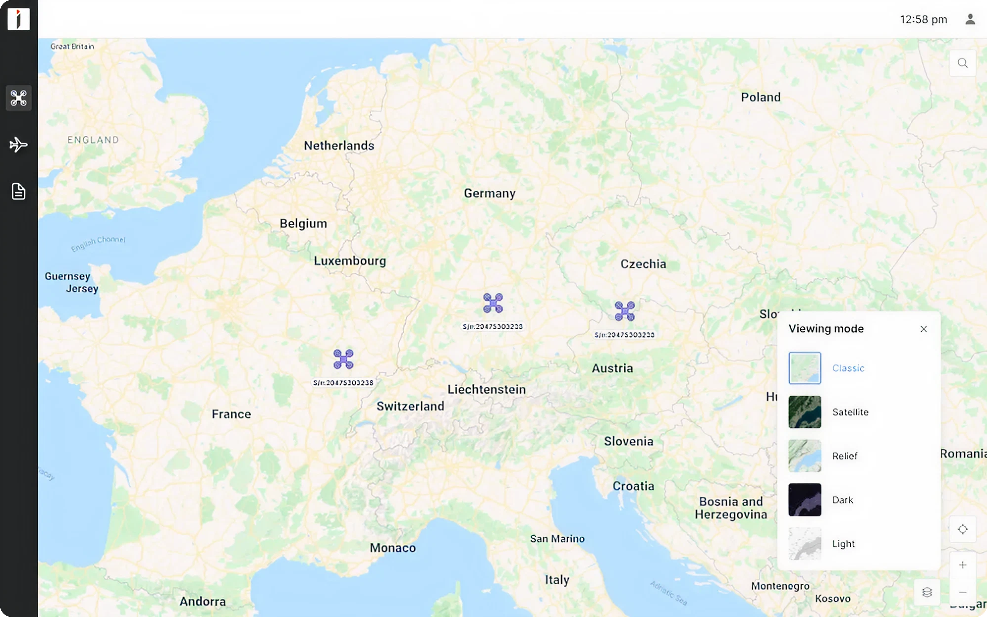 geospatial UI/UX design for a SaaS app 