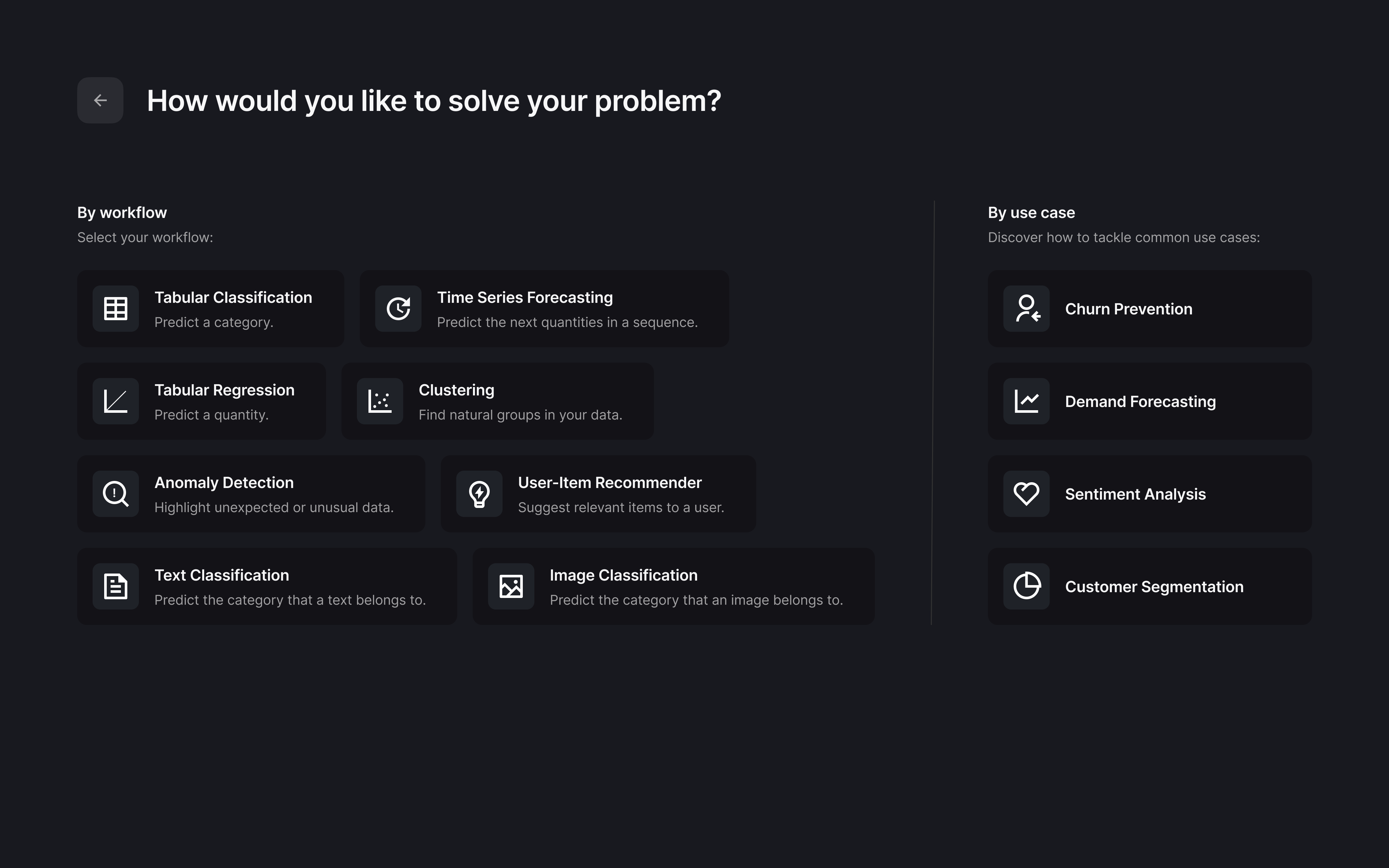 dark UI for data SaaS case study