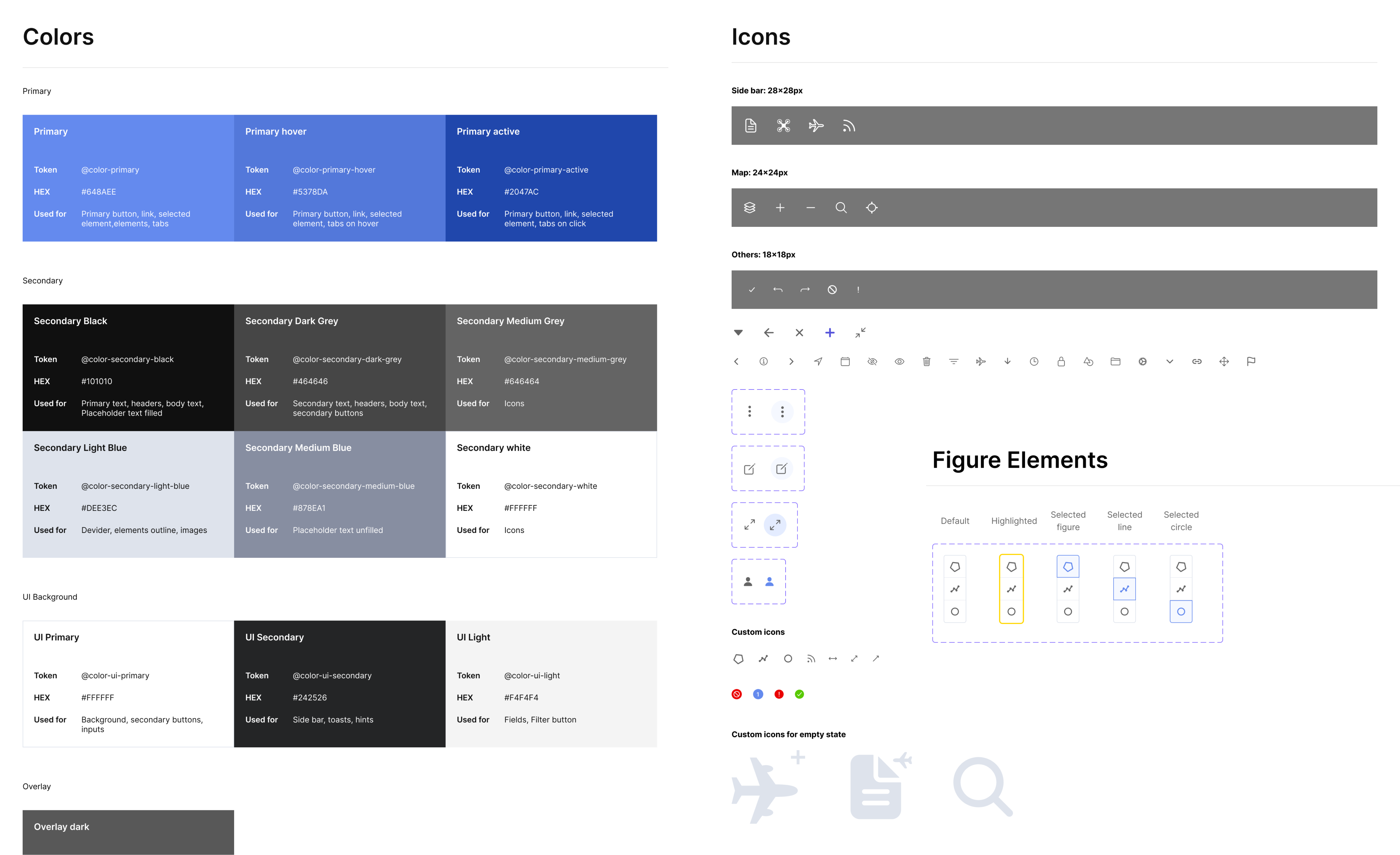 UI kit example for a drone management platform