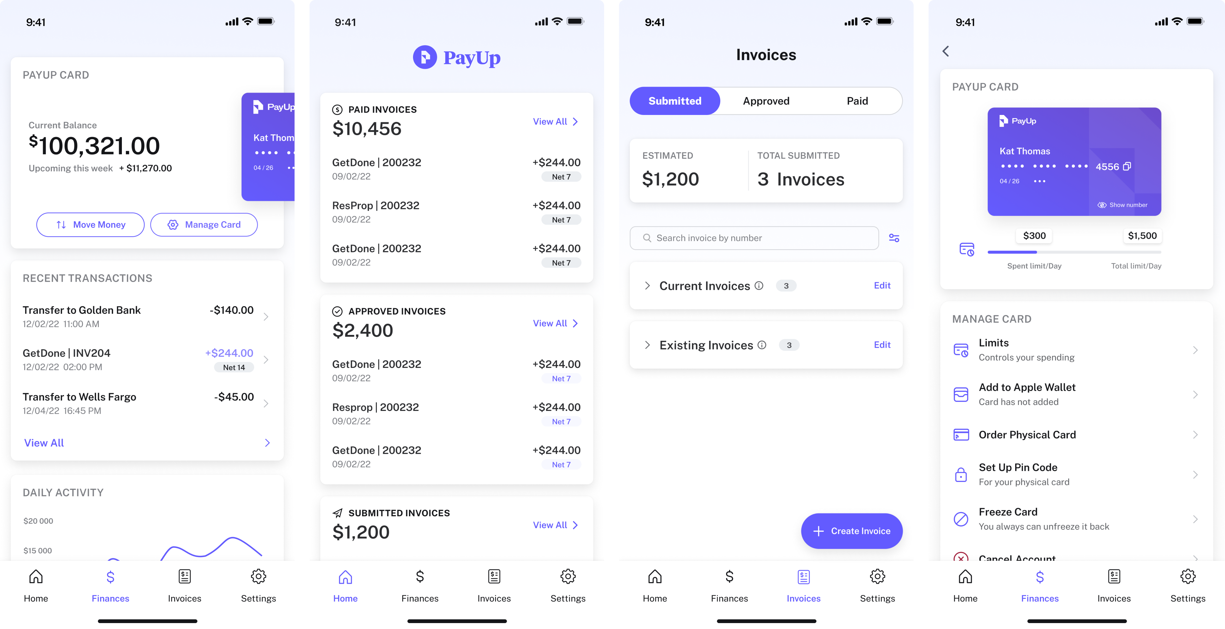 Fintech UX design example