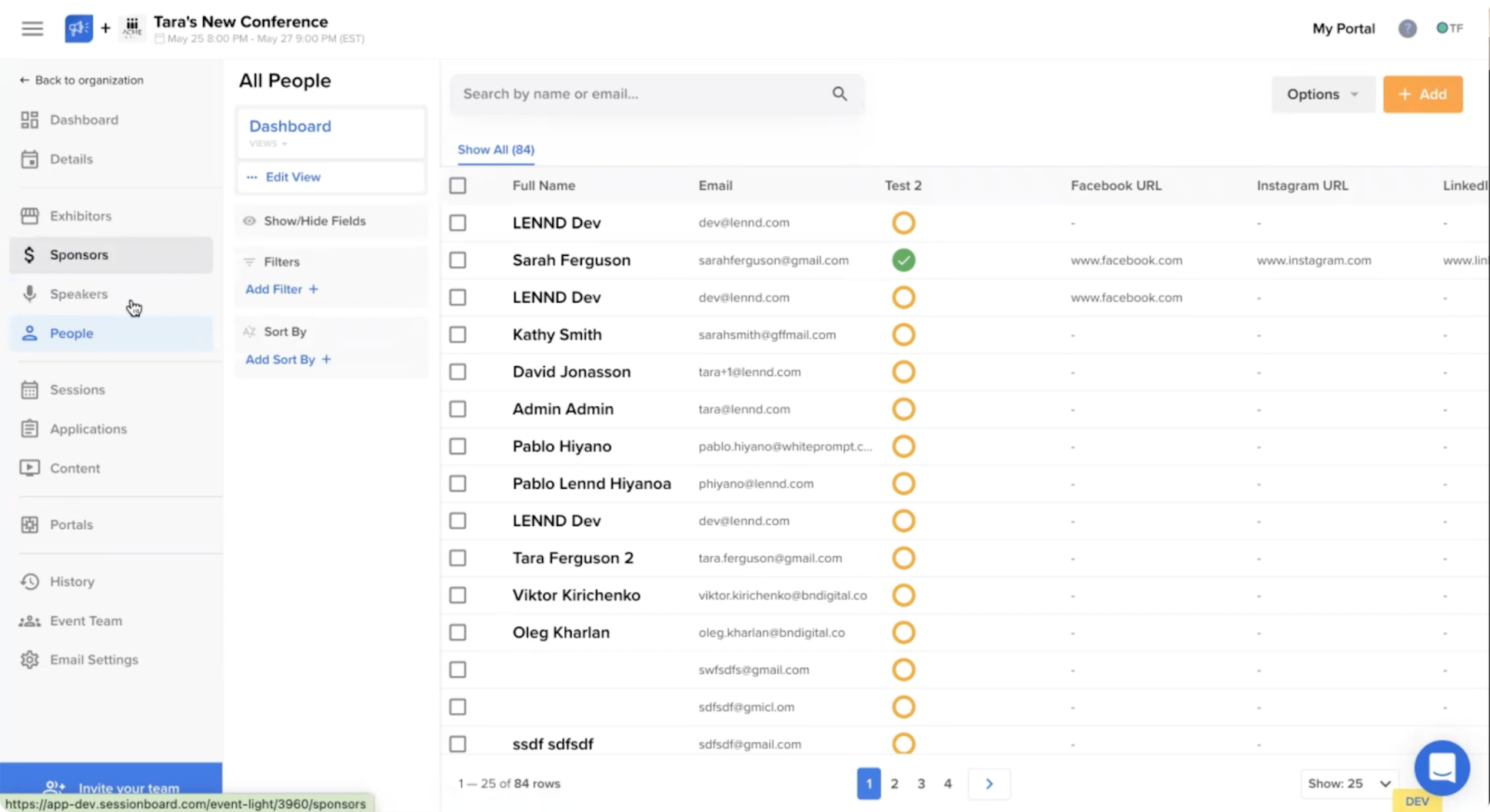 Sessionboard no scalable system before redesign