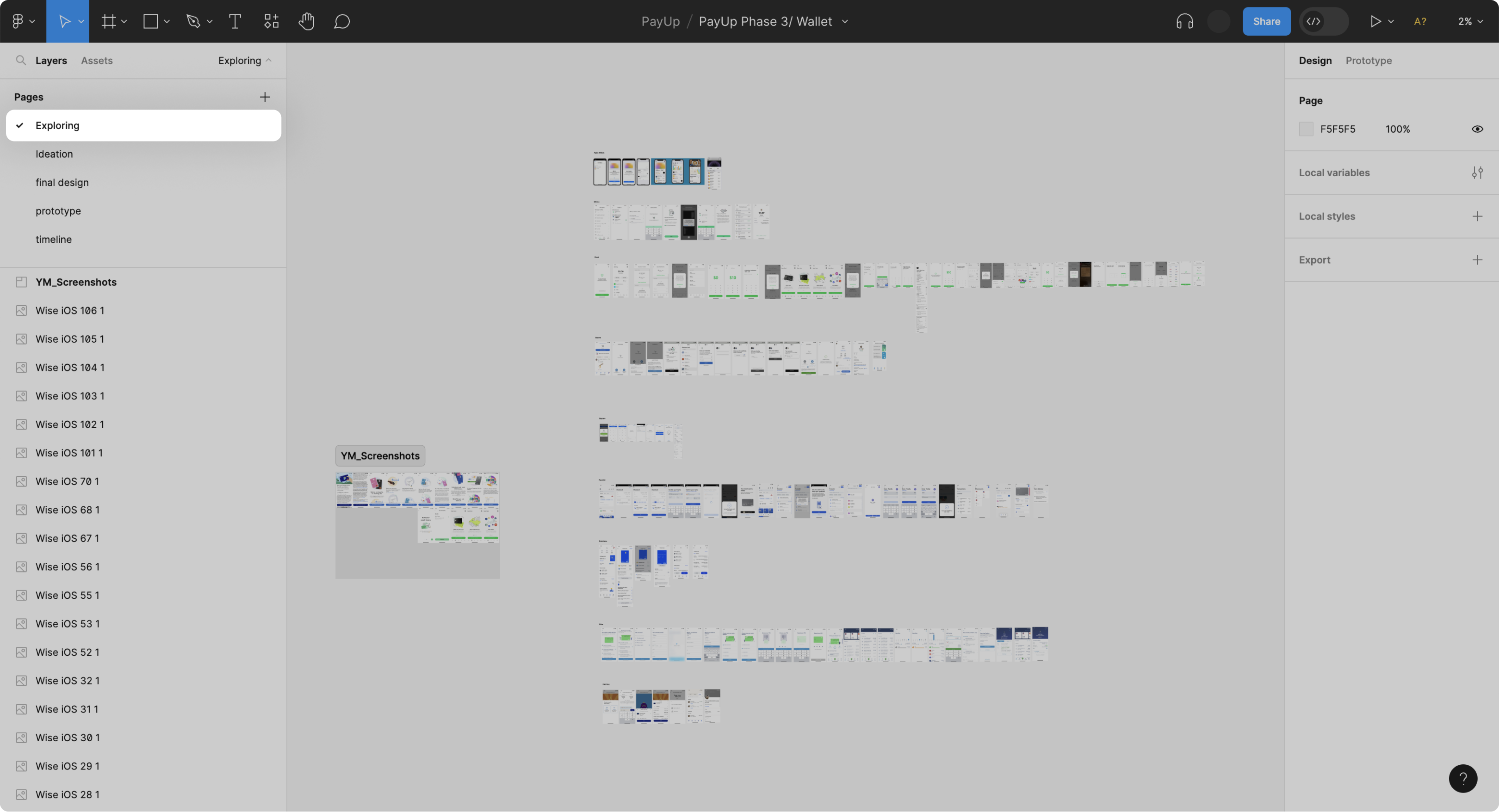 explore phase in the design thinking of a financial SaaS app