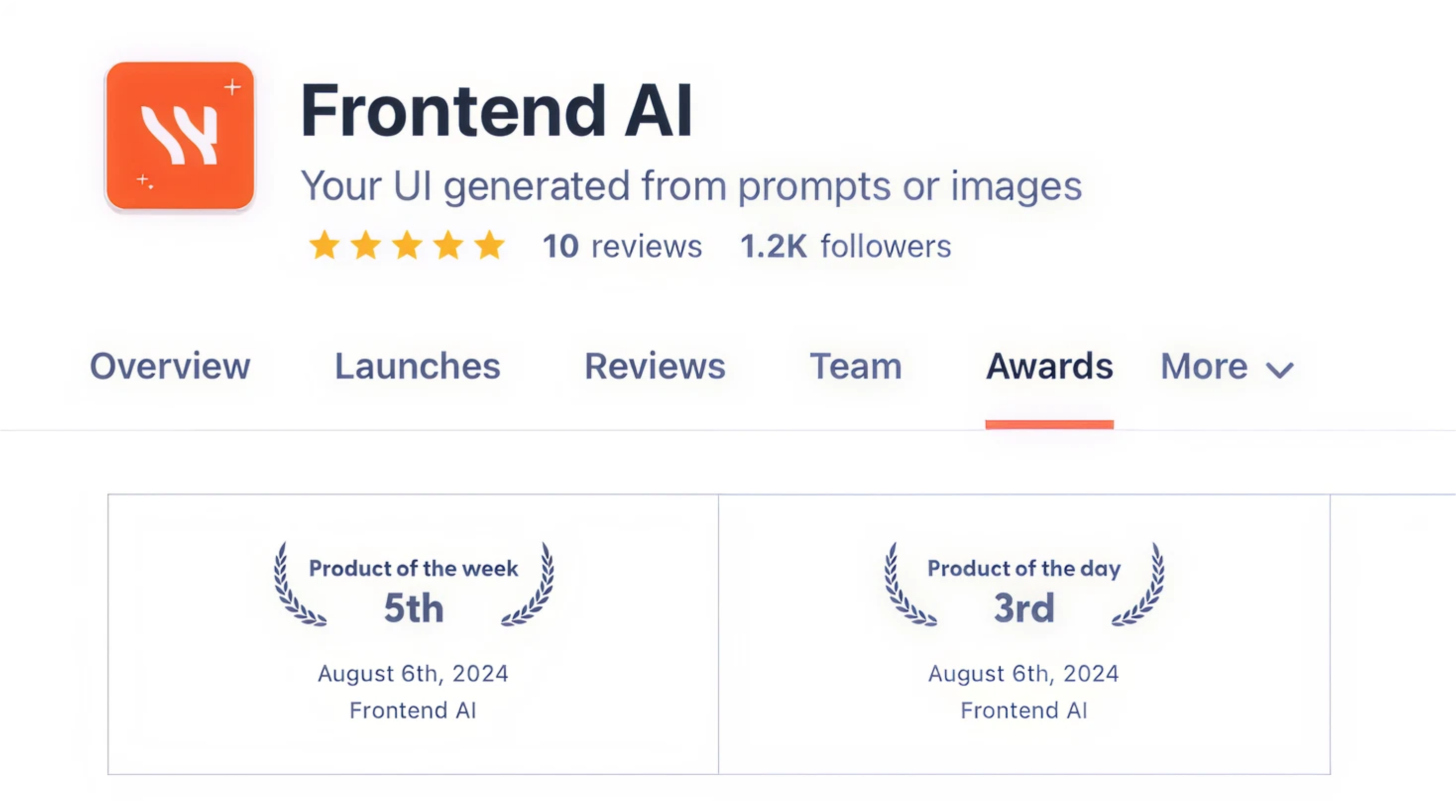 Product of the day and week