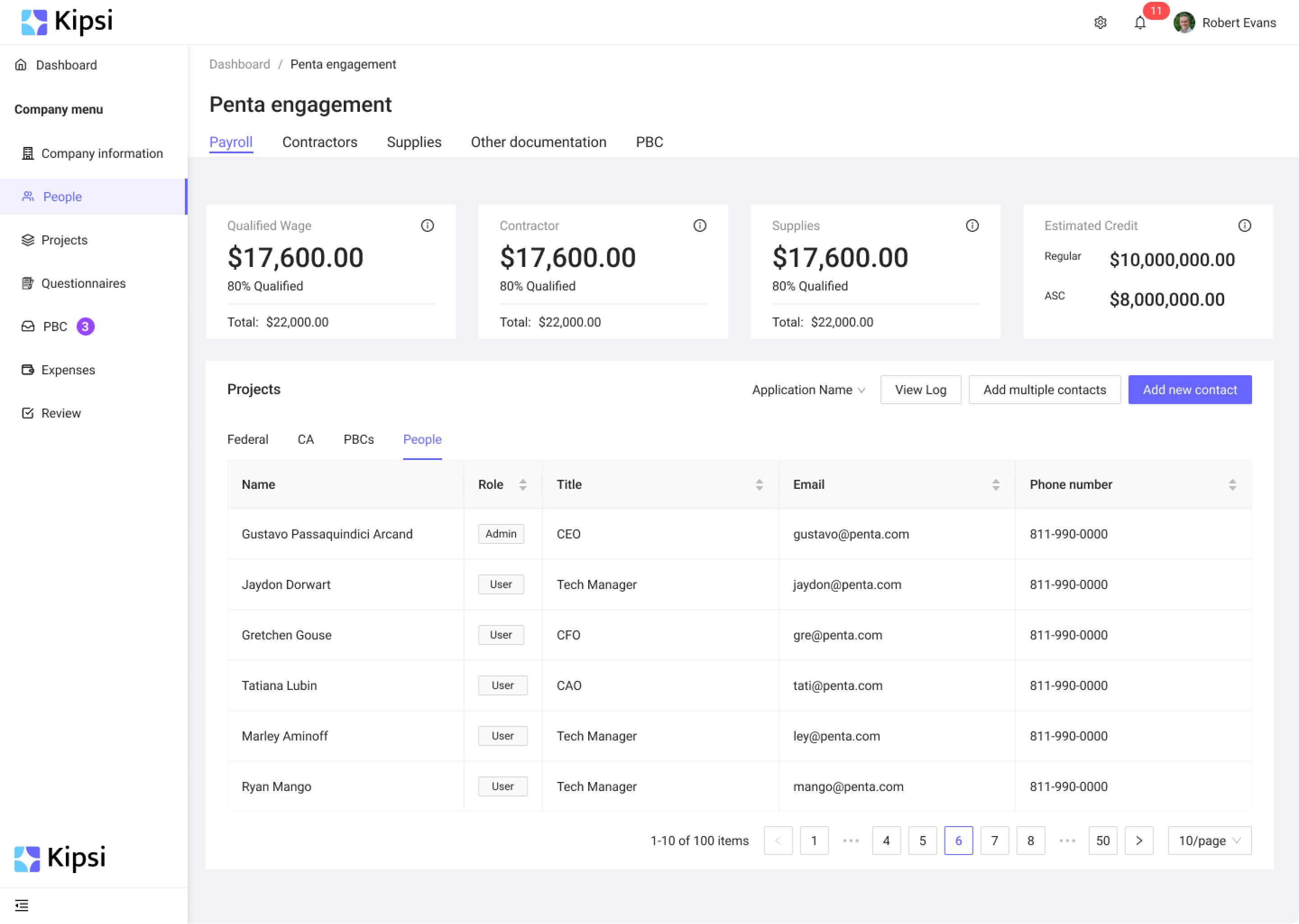 Kipsi's incomplete mockups