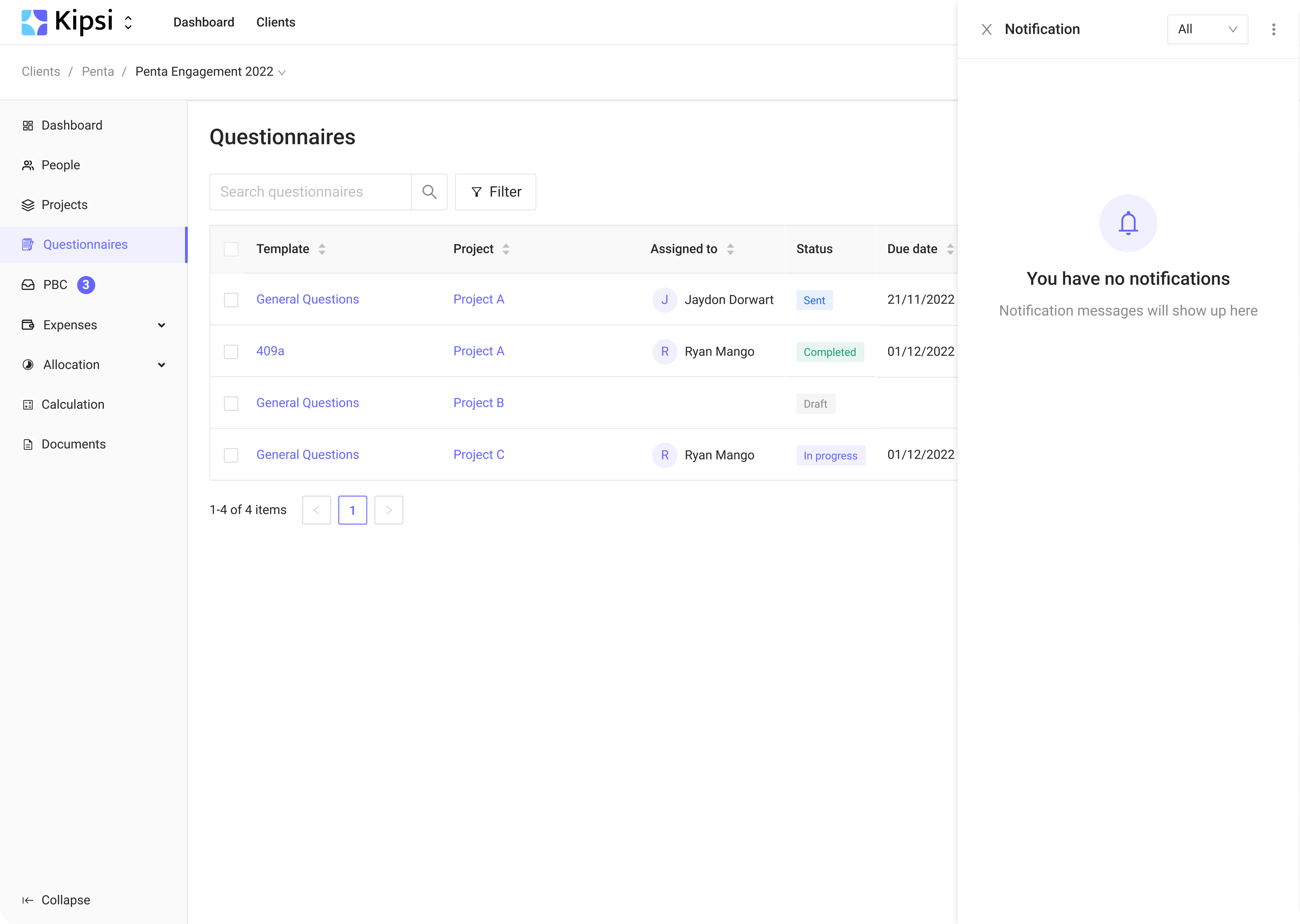 Kipsi's empty states