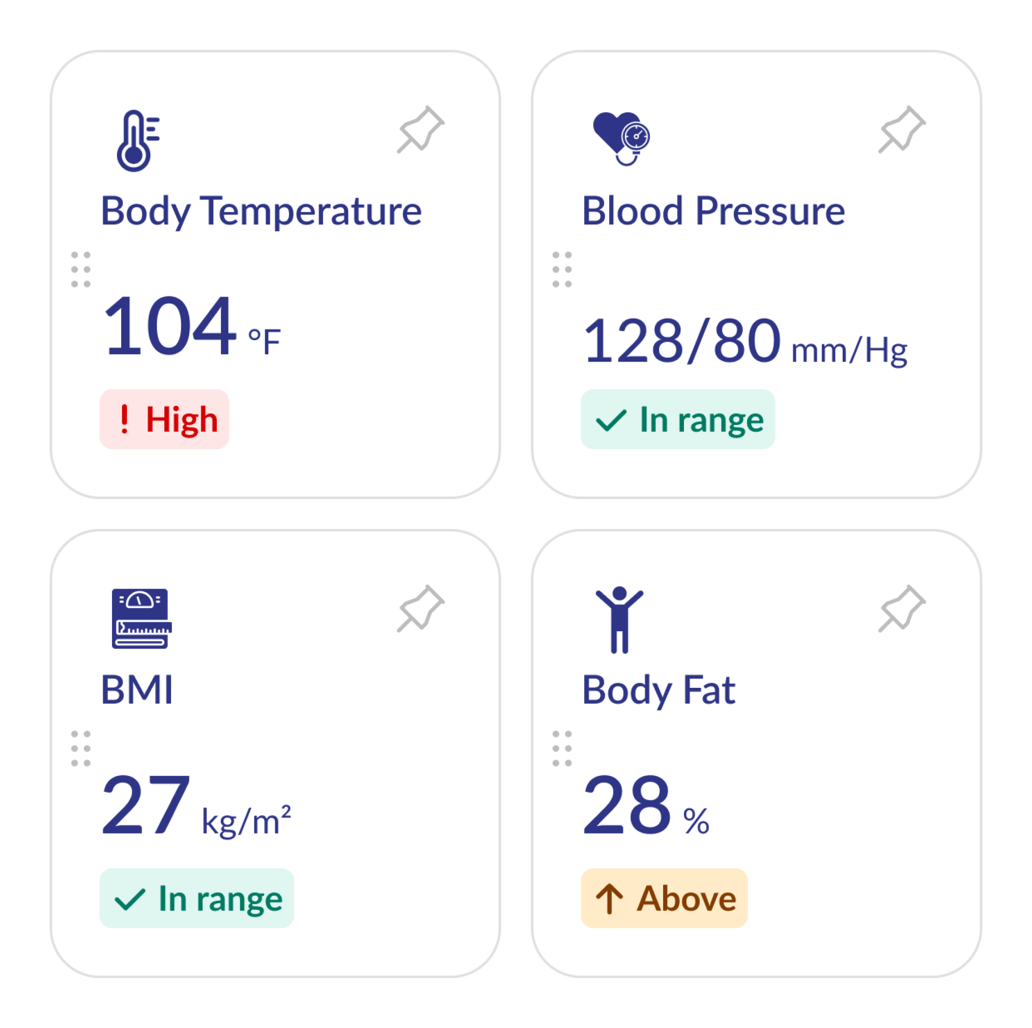 healthcare card UI design examples 