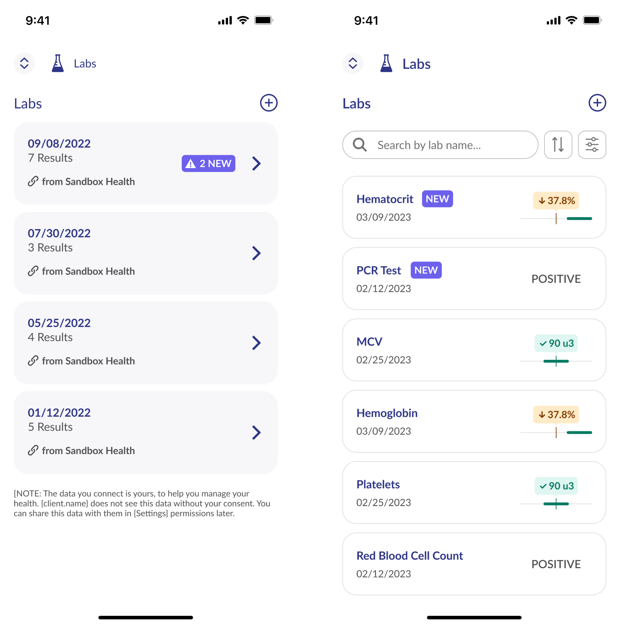 healthcare mobile app UI interface design example before and after redesign