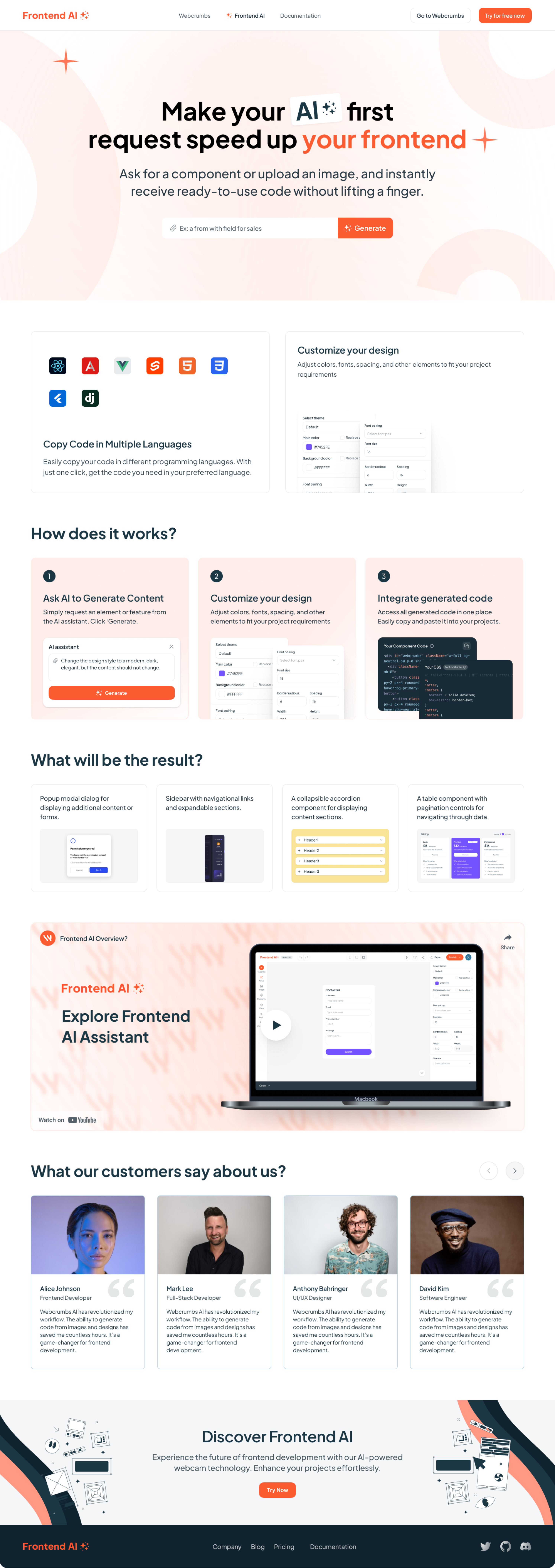 Landing page