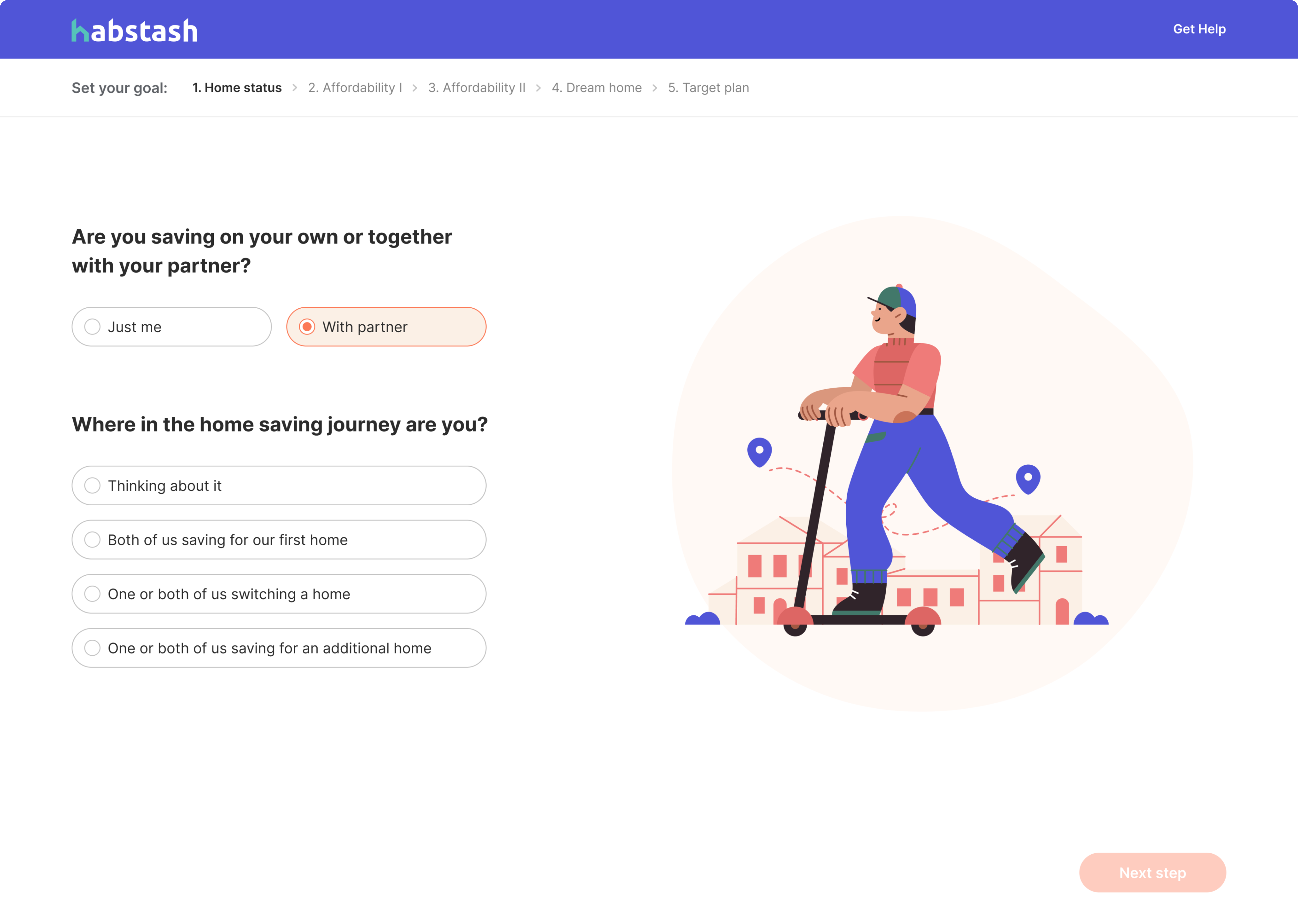 Wizard UX for user onboarding of a fintech SaaS 