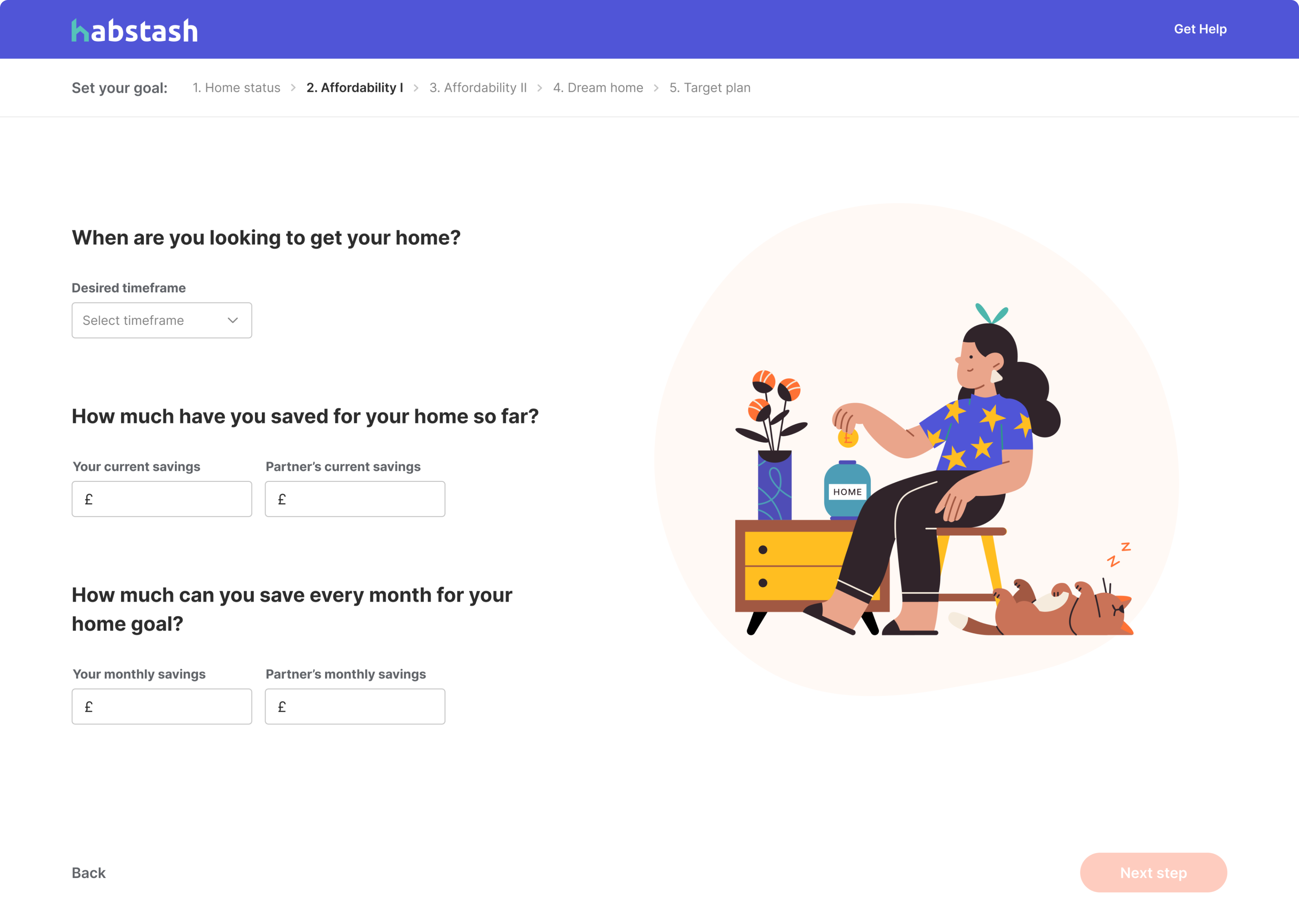 user onboarding steps UI design example 