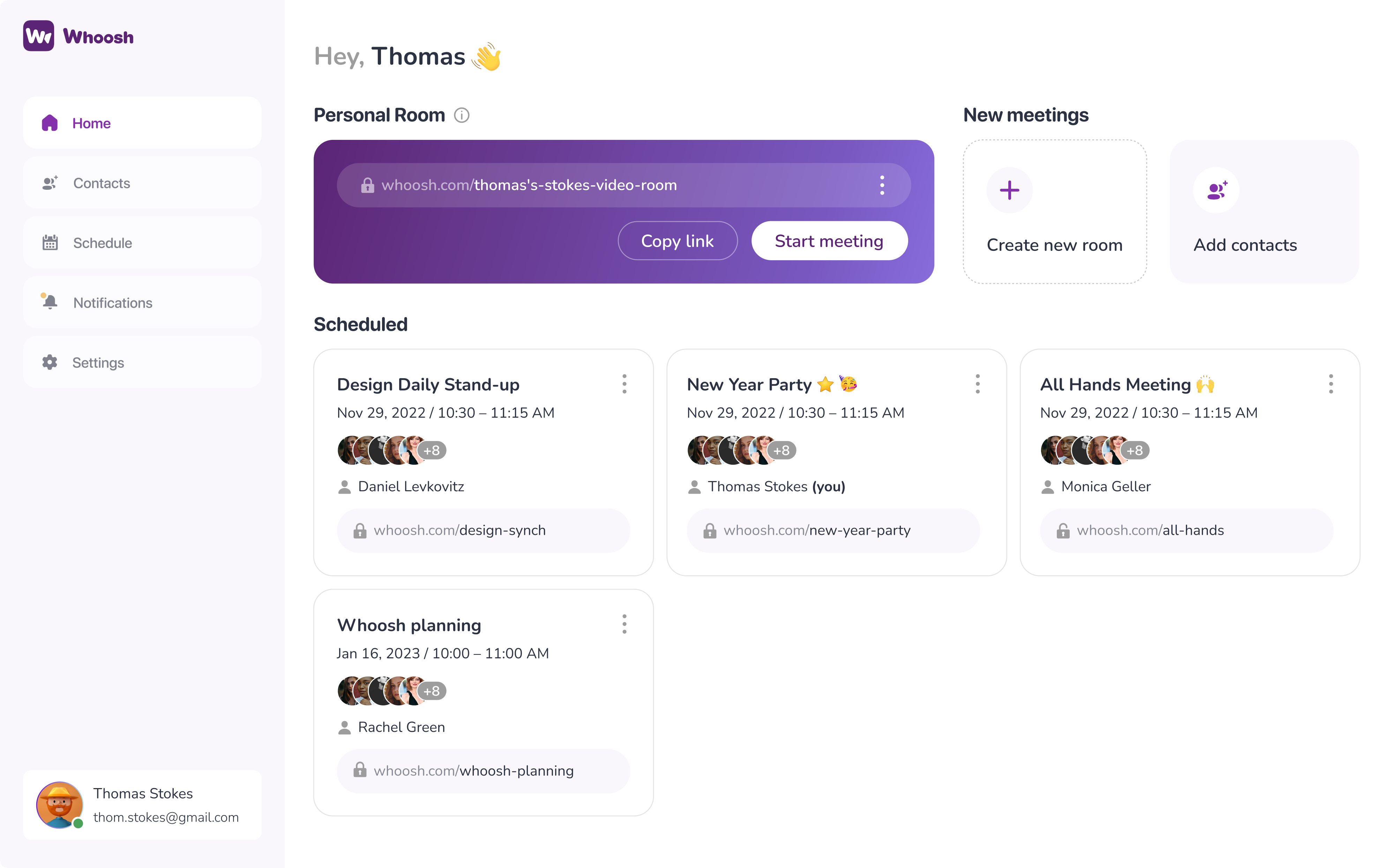 Homepage web version after the redesign