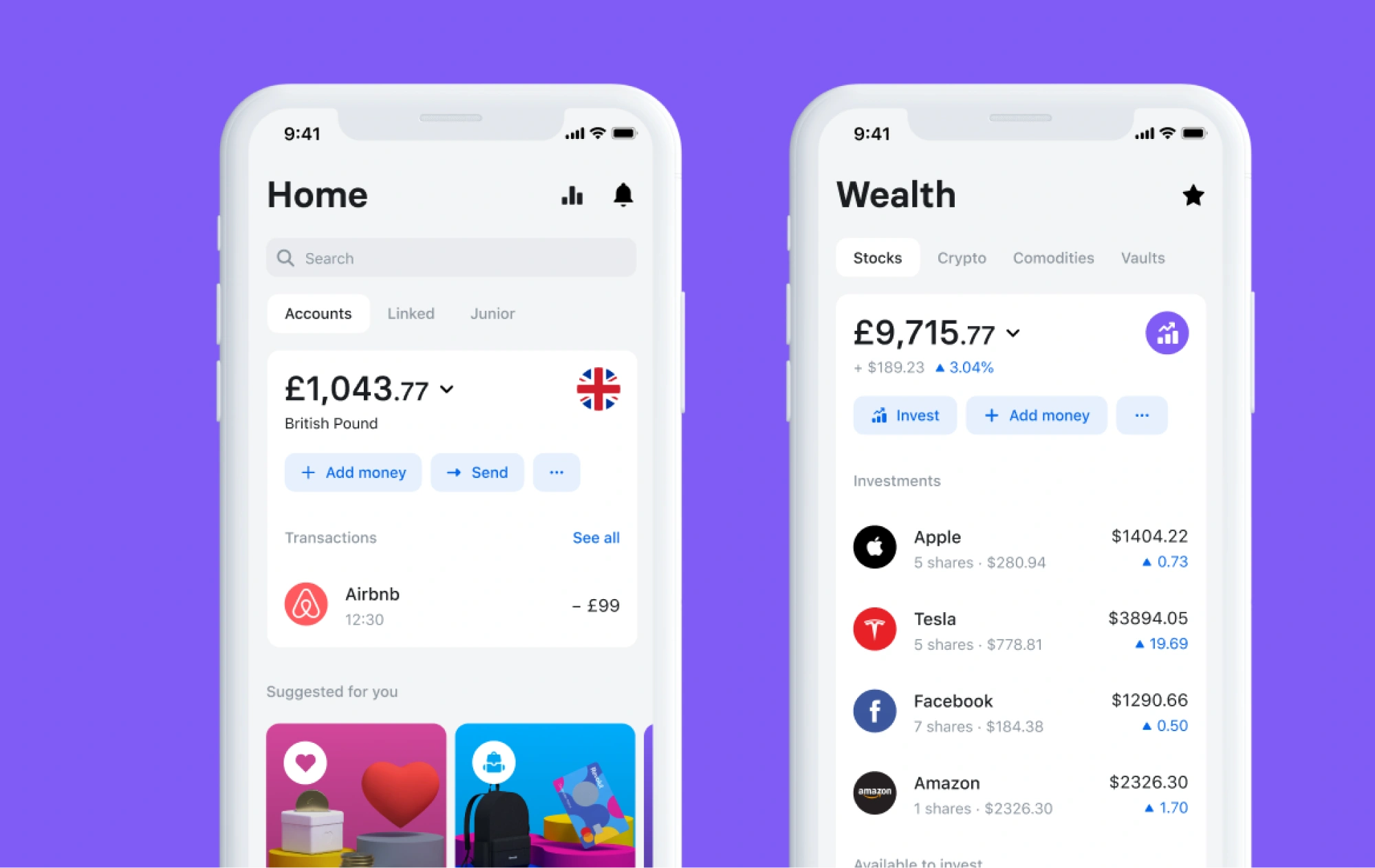 Fintech UX design example