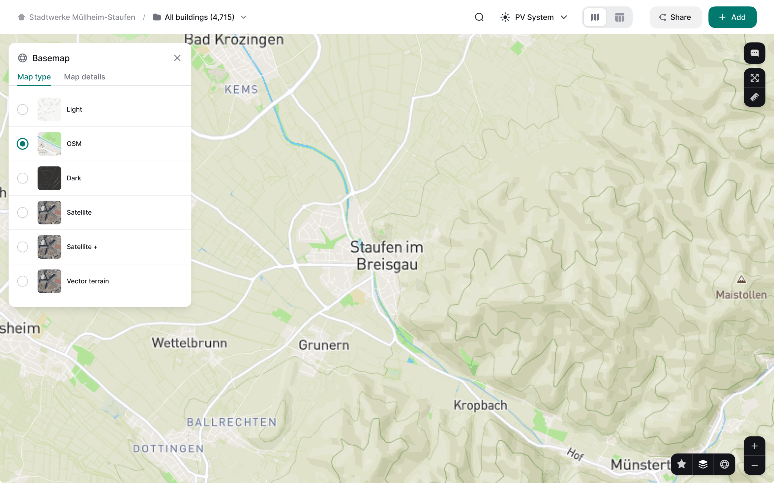 Map design in Greenventory
