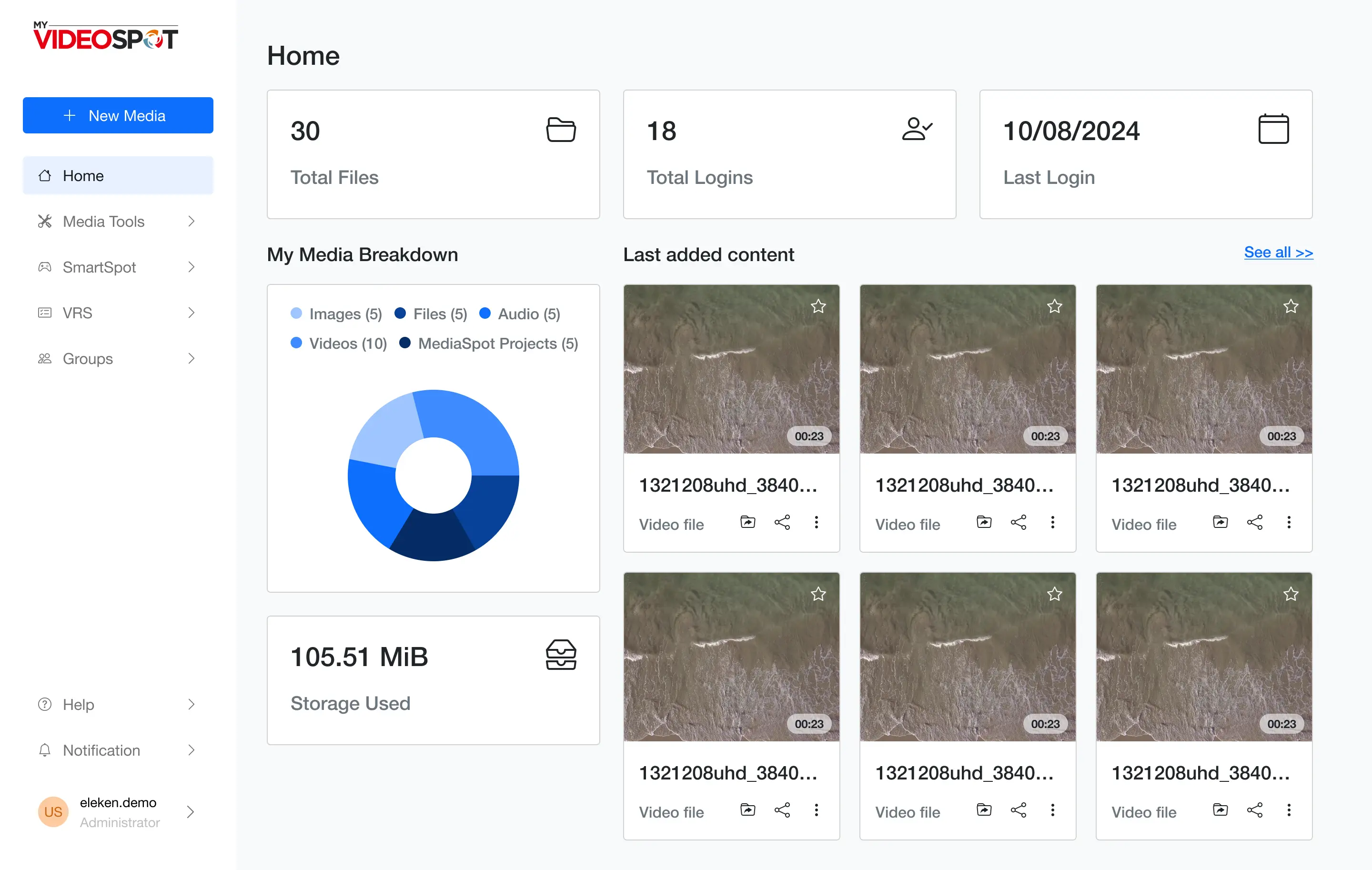 Design concept for My Video Spot