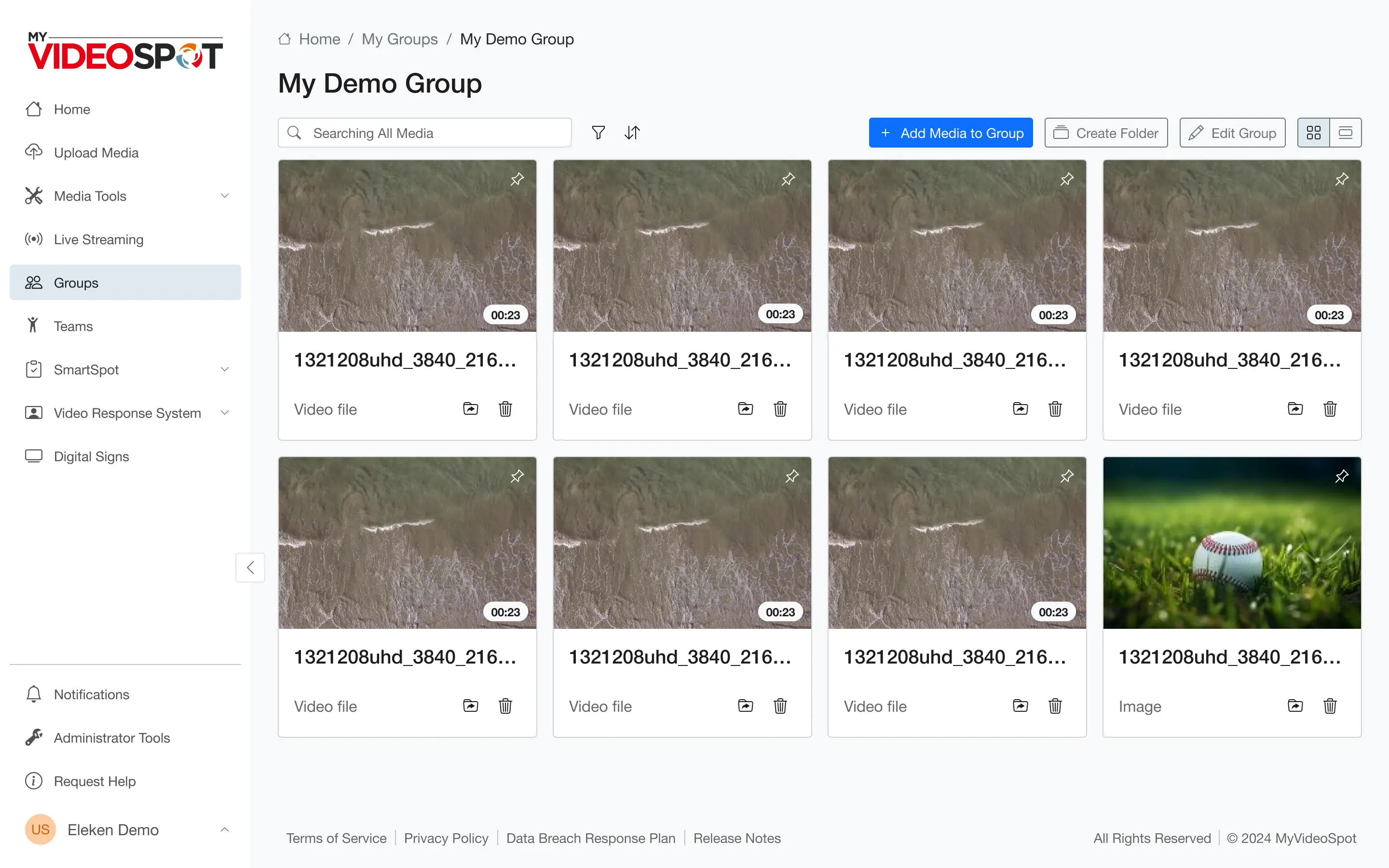 Visual design for My Video Spot