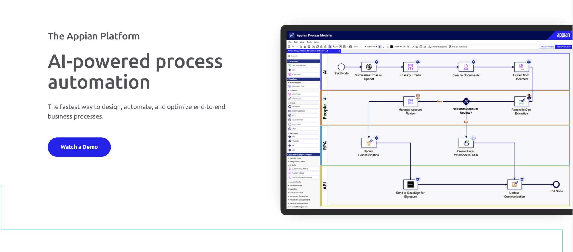 Appian low-code app overview with pricing and reviews