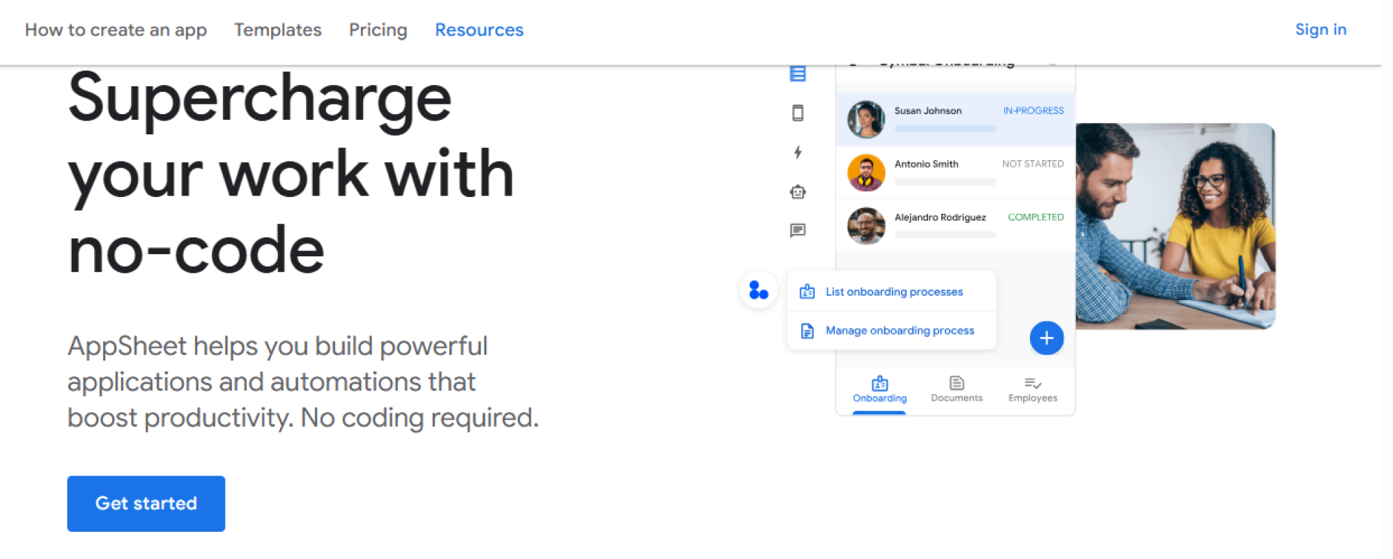 AppSheet low-code platform overview with pricing 