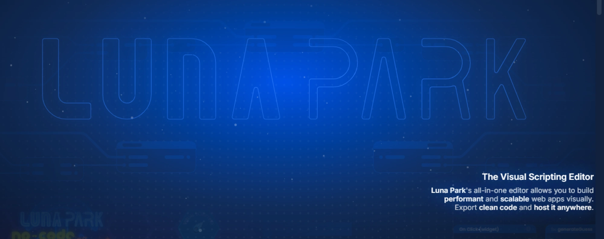 Luna Park low-code app overview 