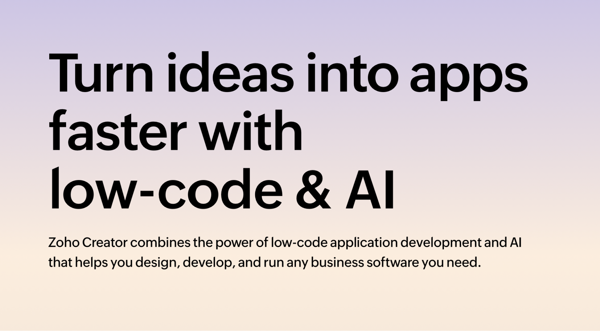 Overview of Zoho Creator low-code tool