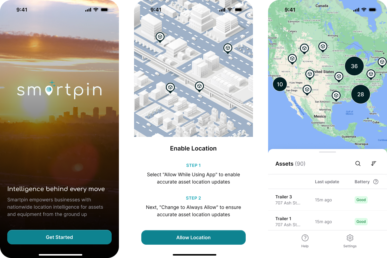 Interface design for the field worker app