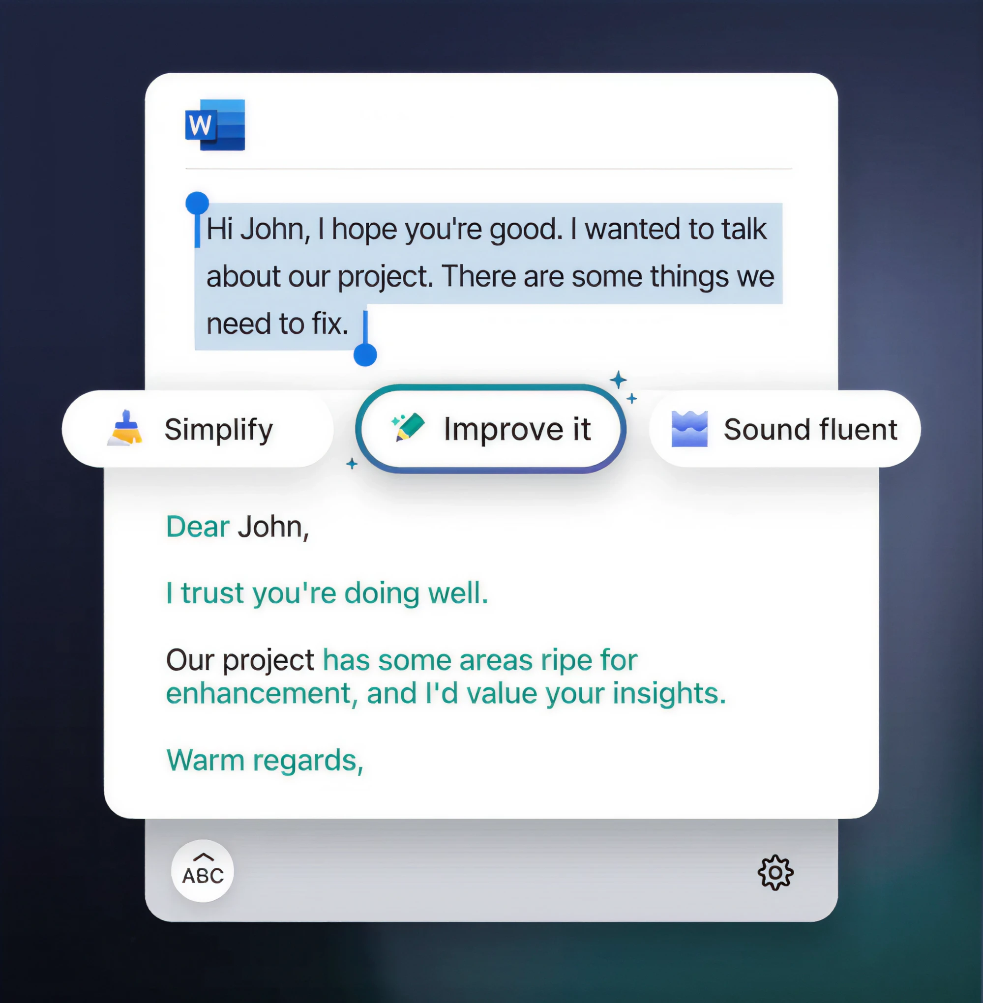 example of integrated AI into SaaS app Grammarly