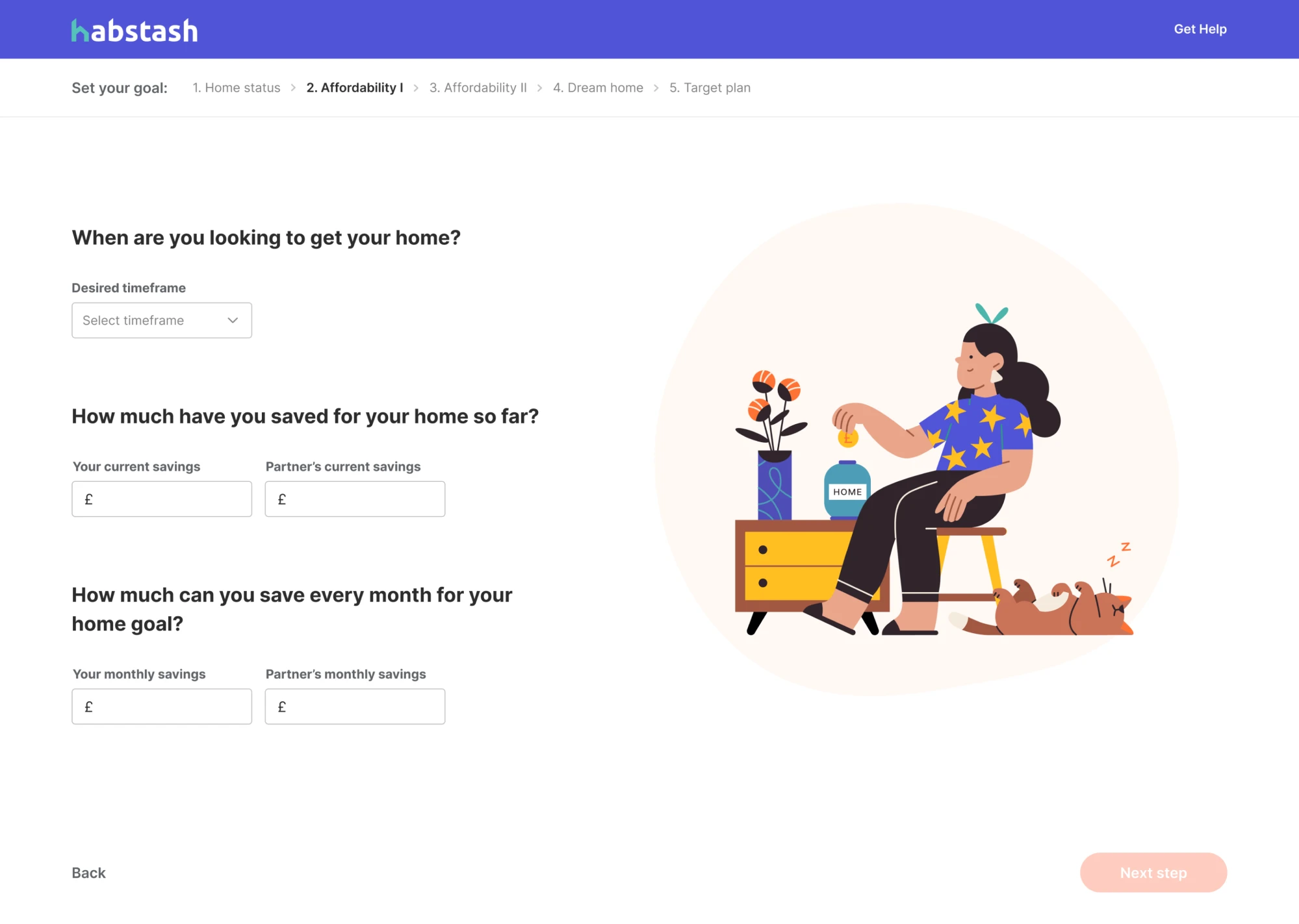user onboarding steps UI design example