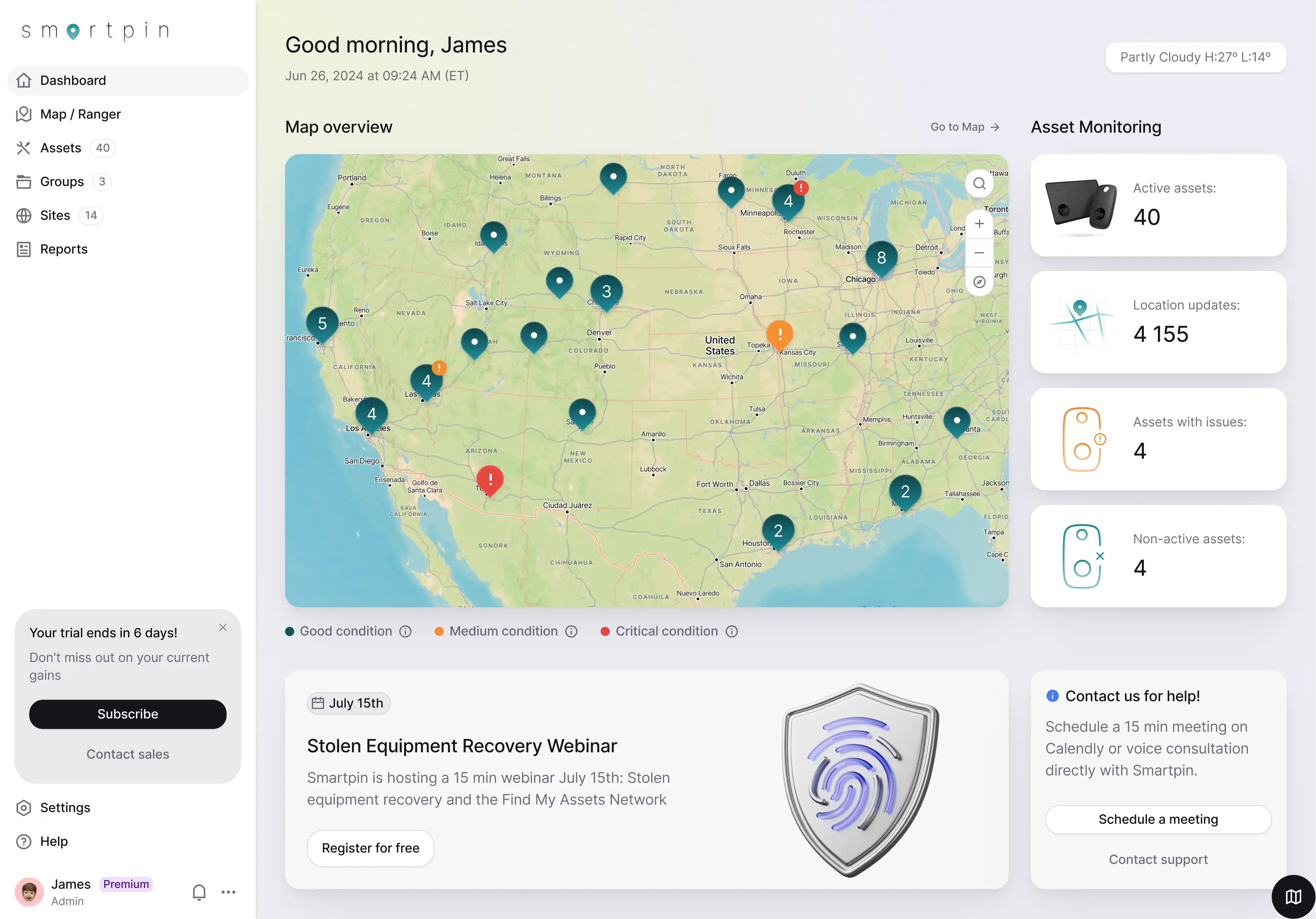 Dashboard interface designed by Eleken