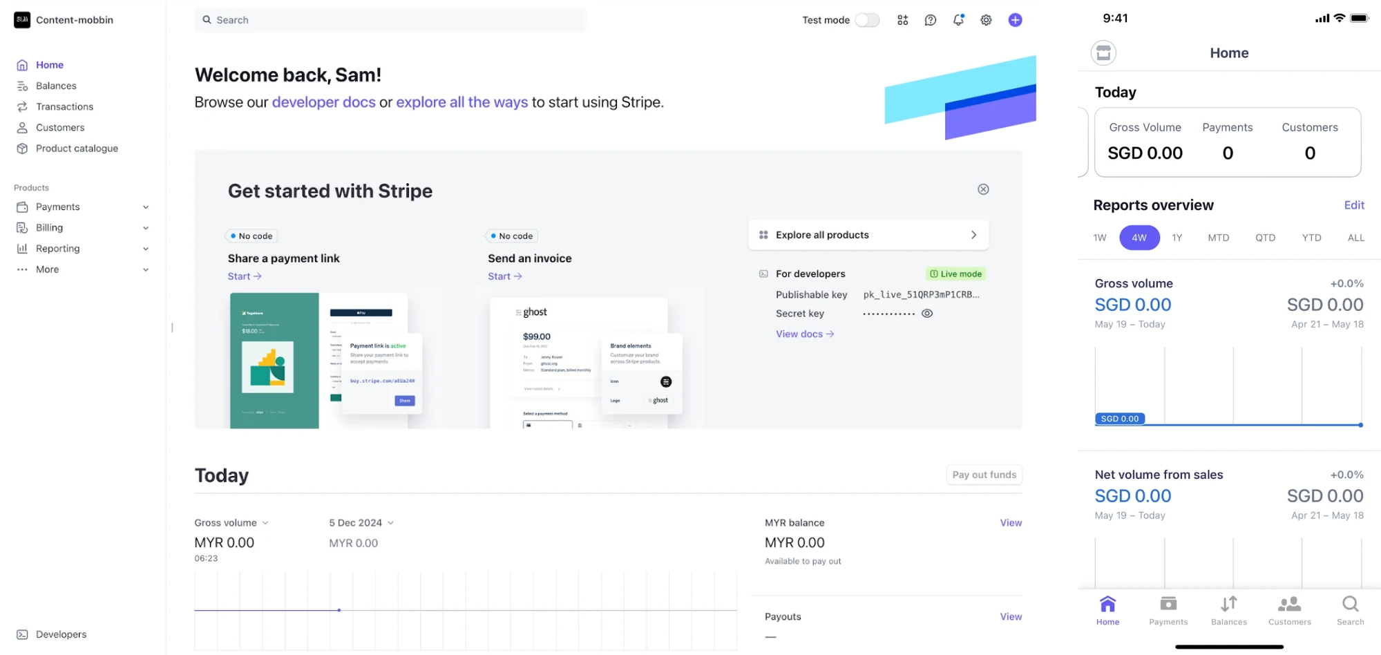 stripe app design for desktop and mobile