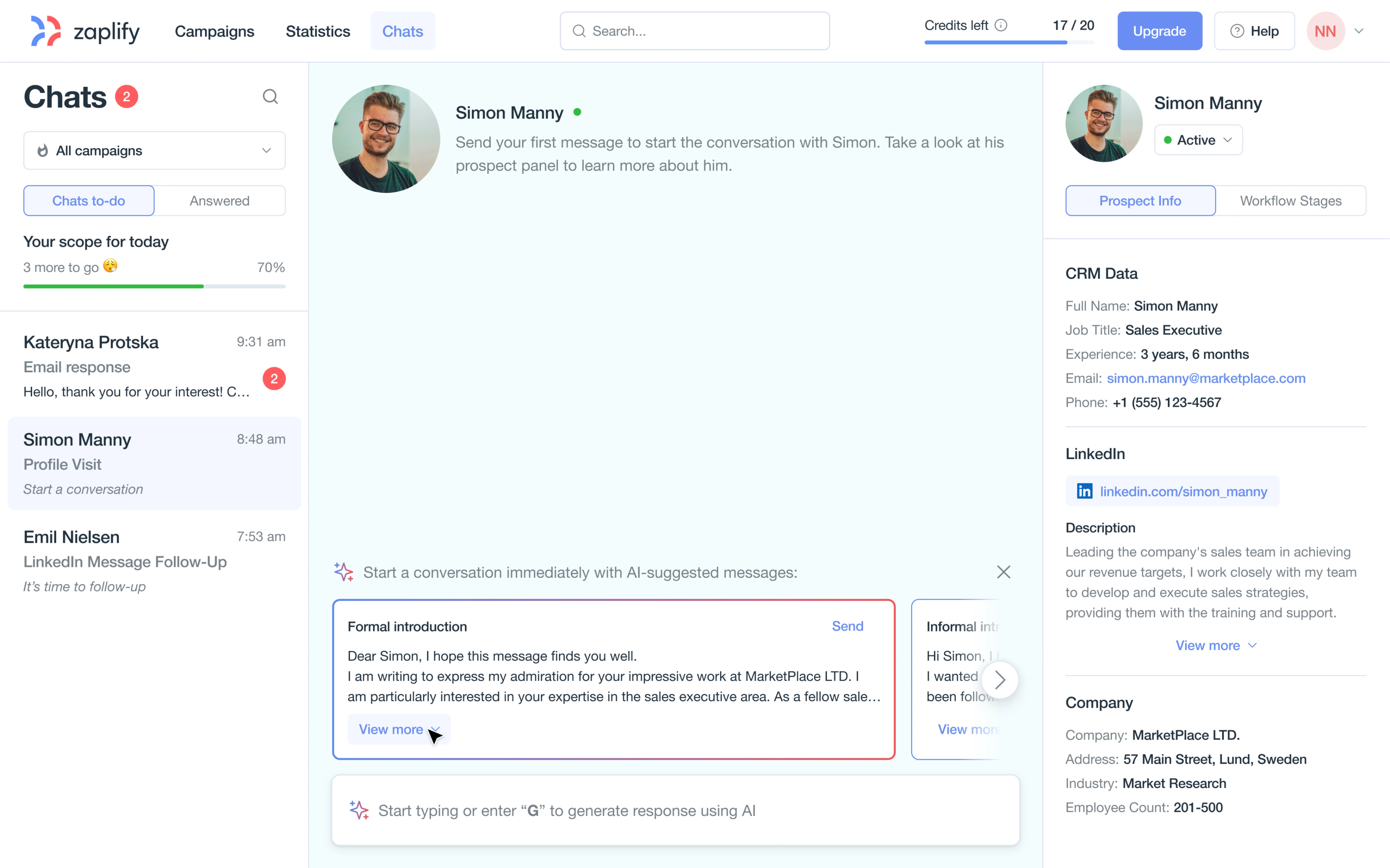 ai chat interface design