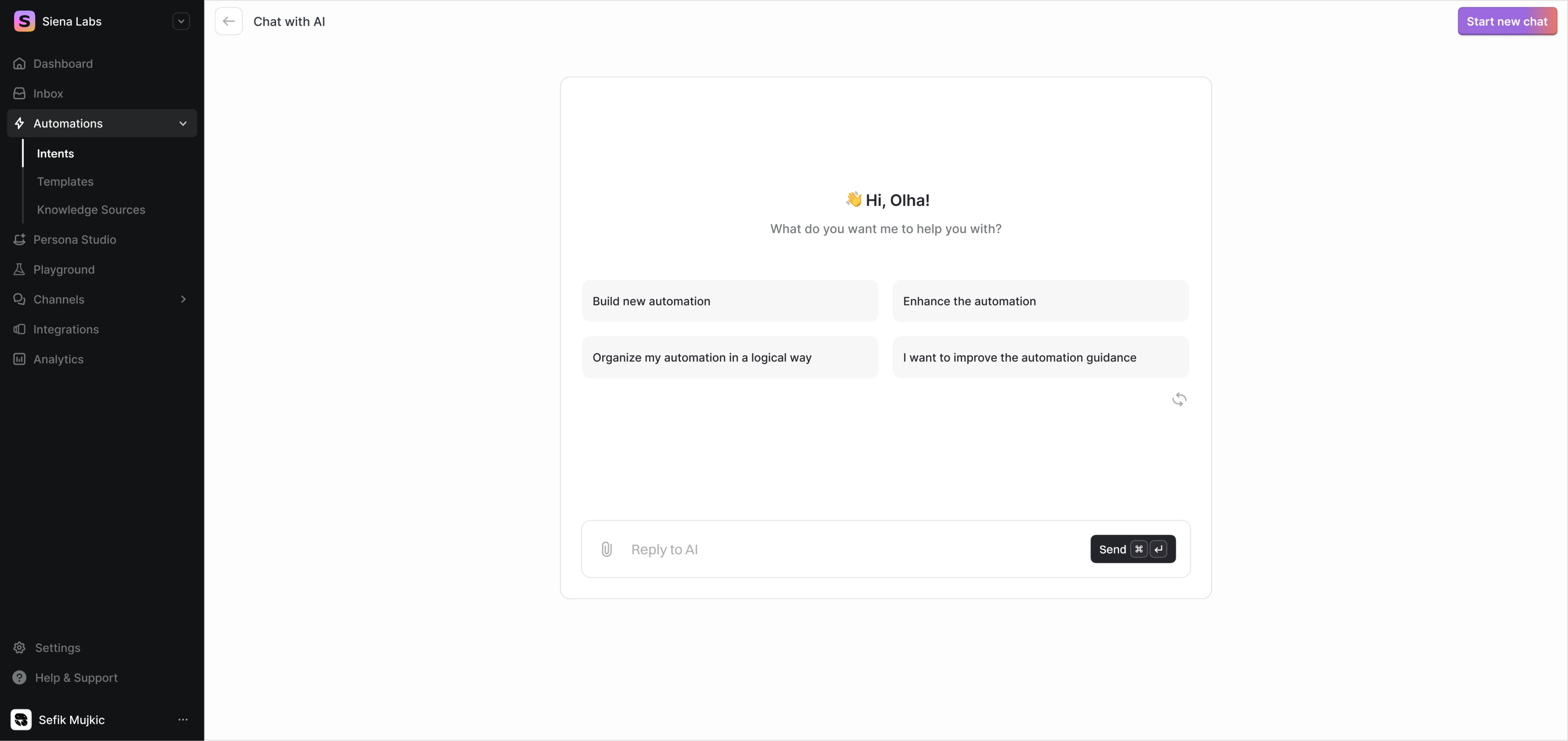 ai chat input field design