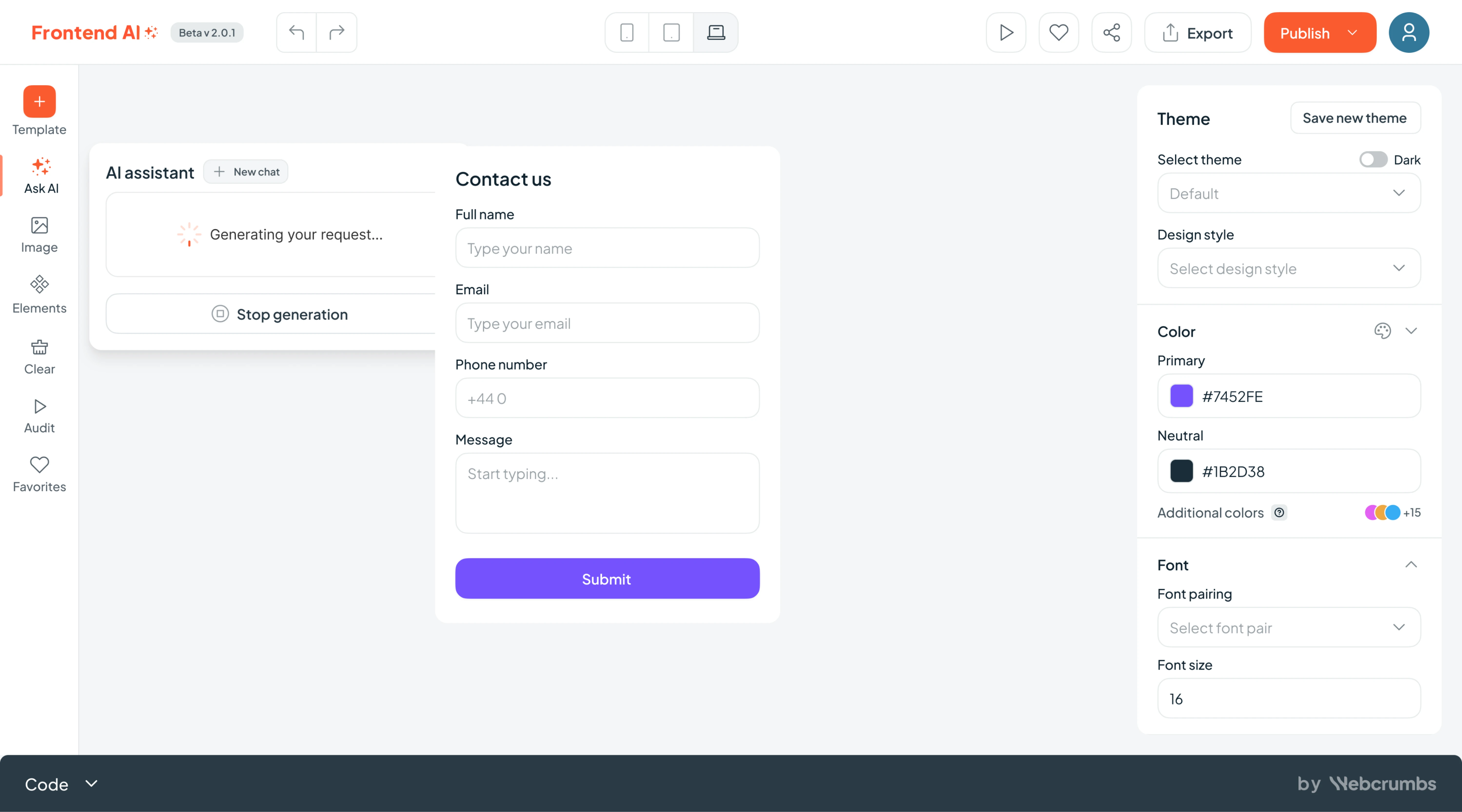 ai assistant interface design