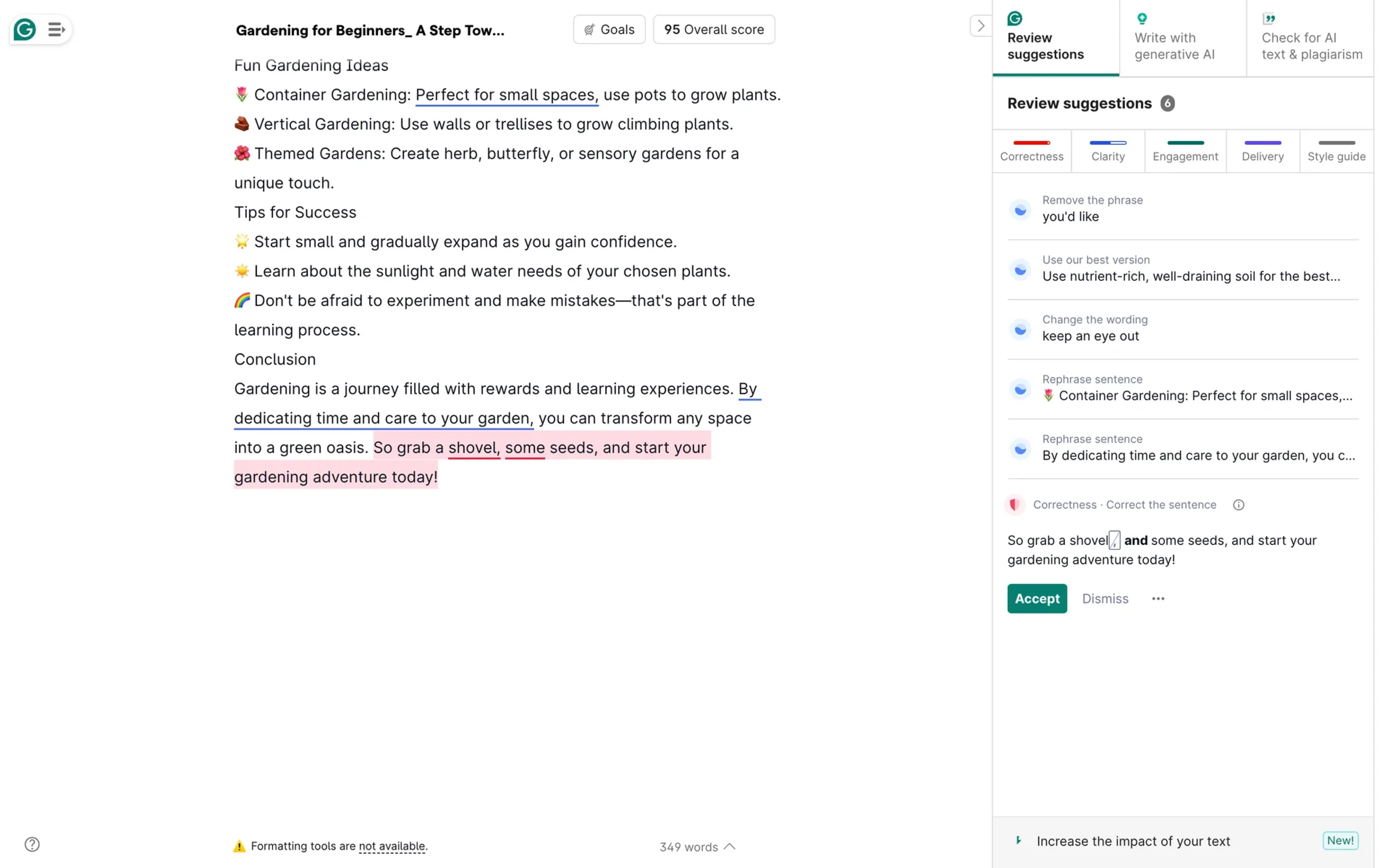 grammarly ai tool