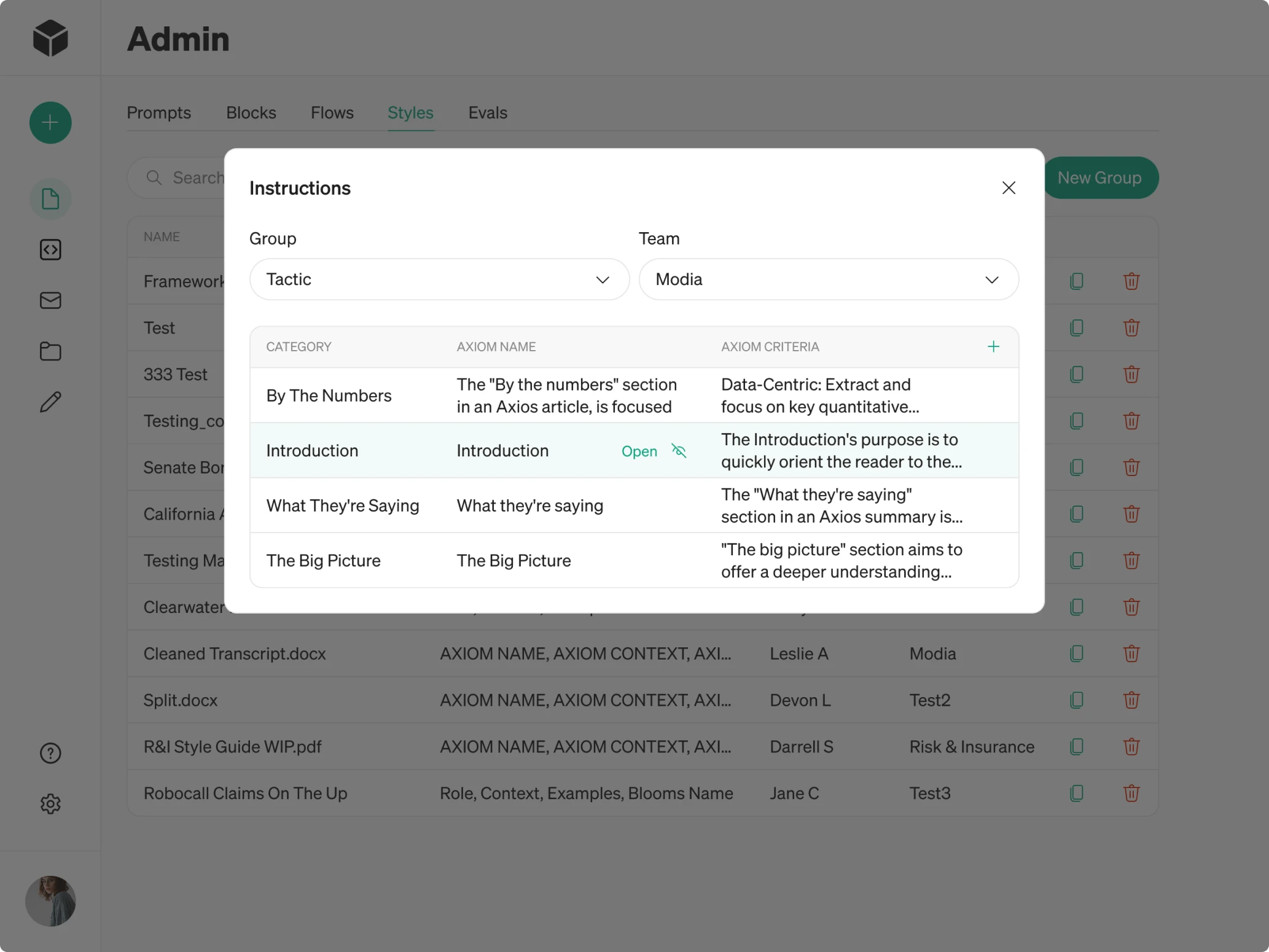 Modia's Admin Styles