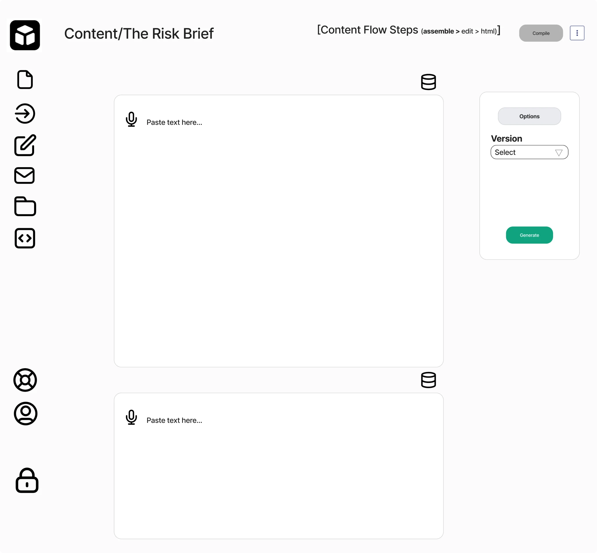 AI template design before in Modia