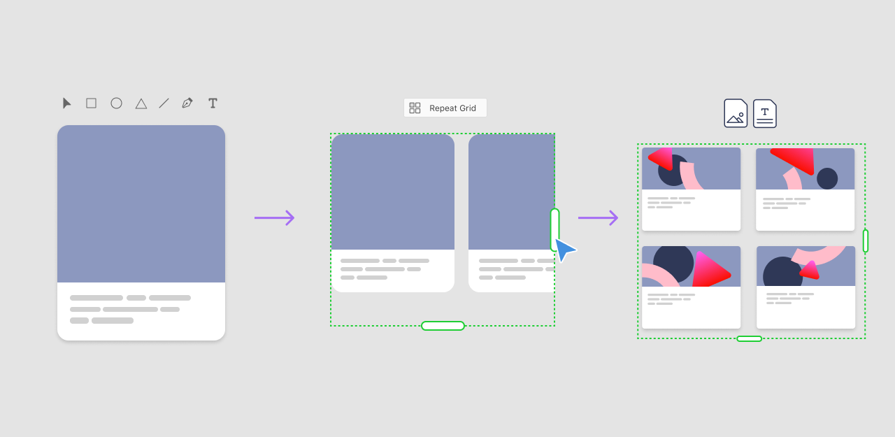 Adobe XD Design Examples, repeat grid
