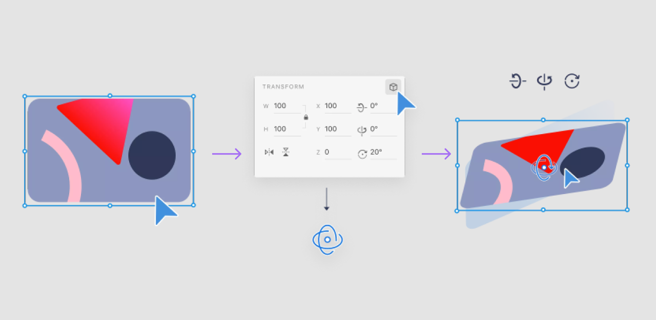 Adobe XD Design Examples, 3d transformations
